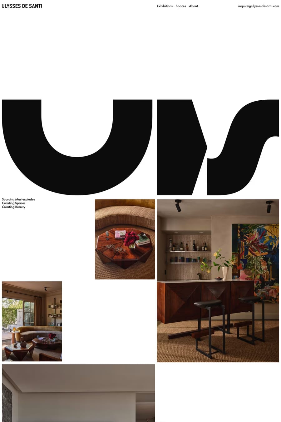 Ulysses de Santi — portfolio website screenshot