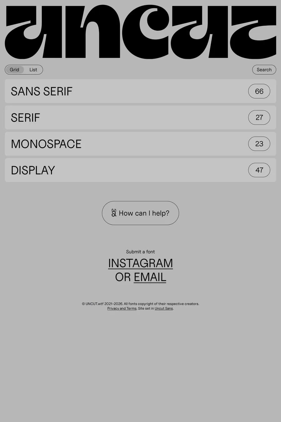Uncut — shop website screenshot