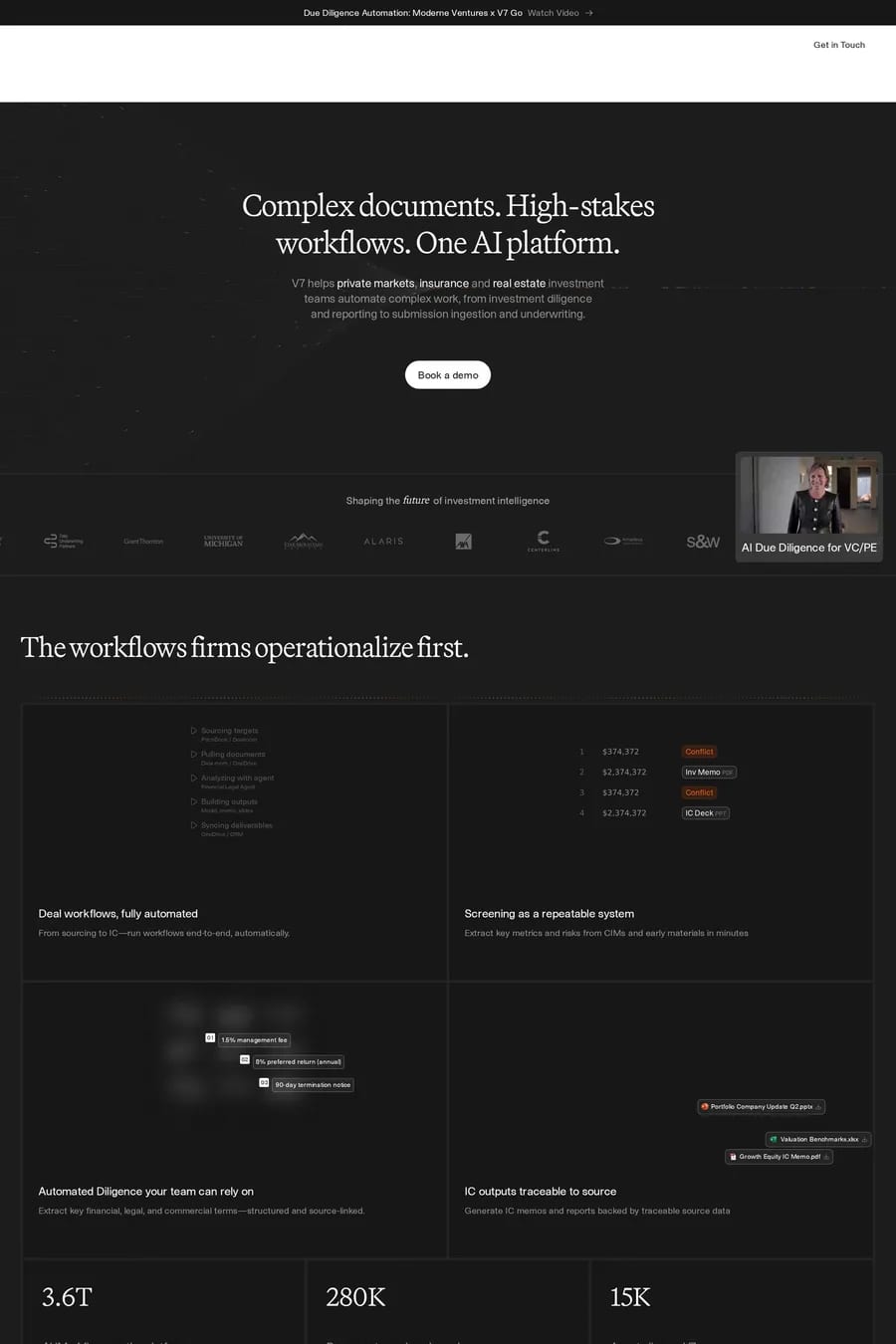 V7 Go — landing website screenshot