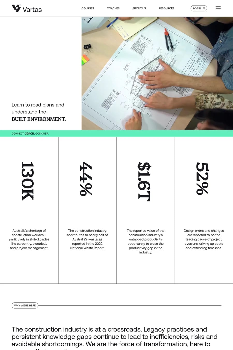 Vartas — landing website screenshot