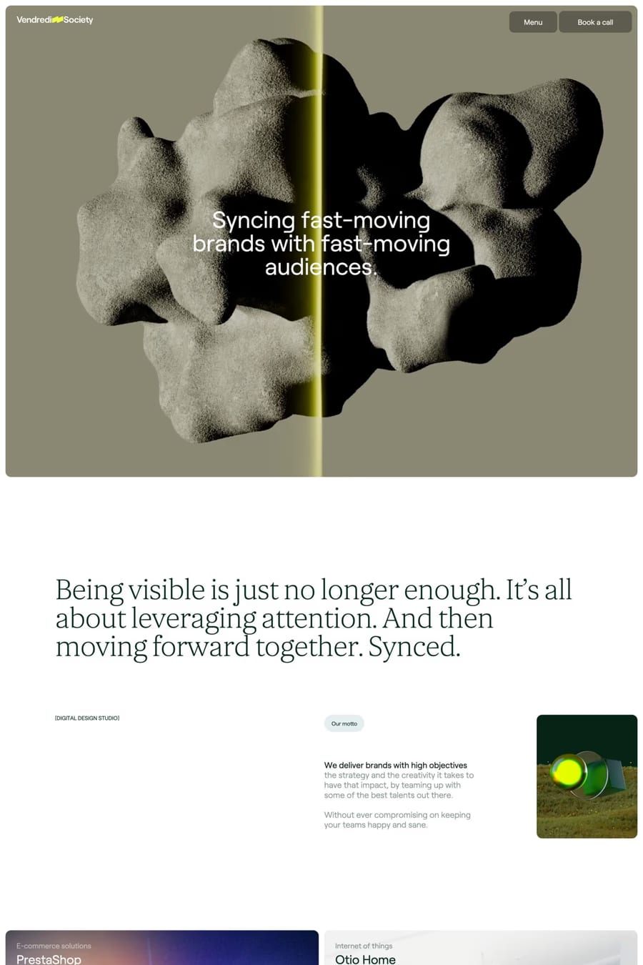 Vendredi Society — agency website screenshot
