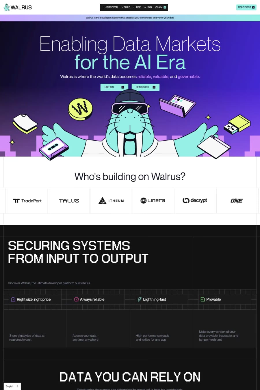 Walrus — landing website screenshot