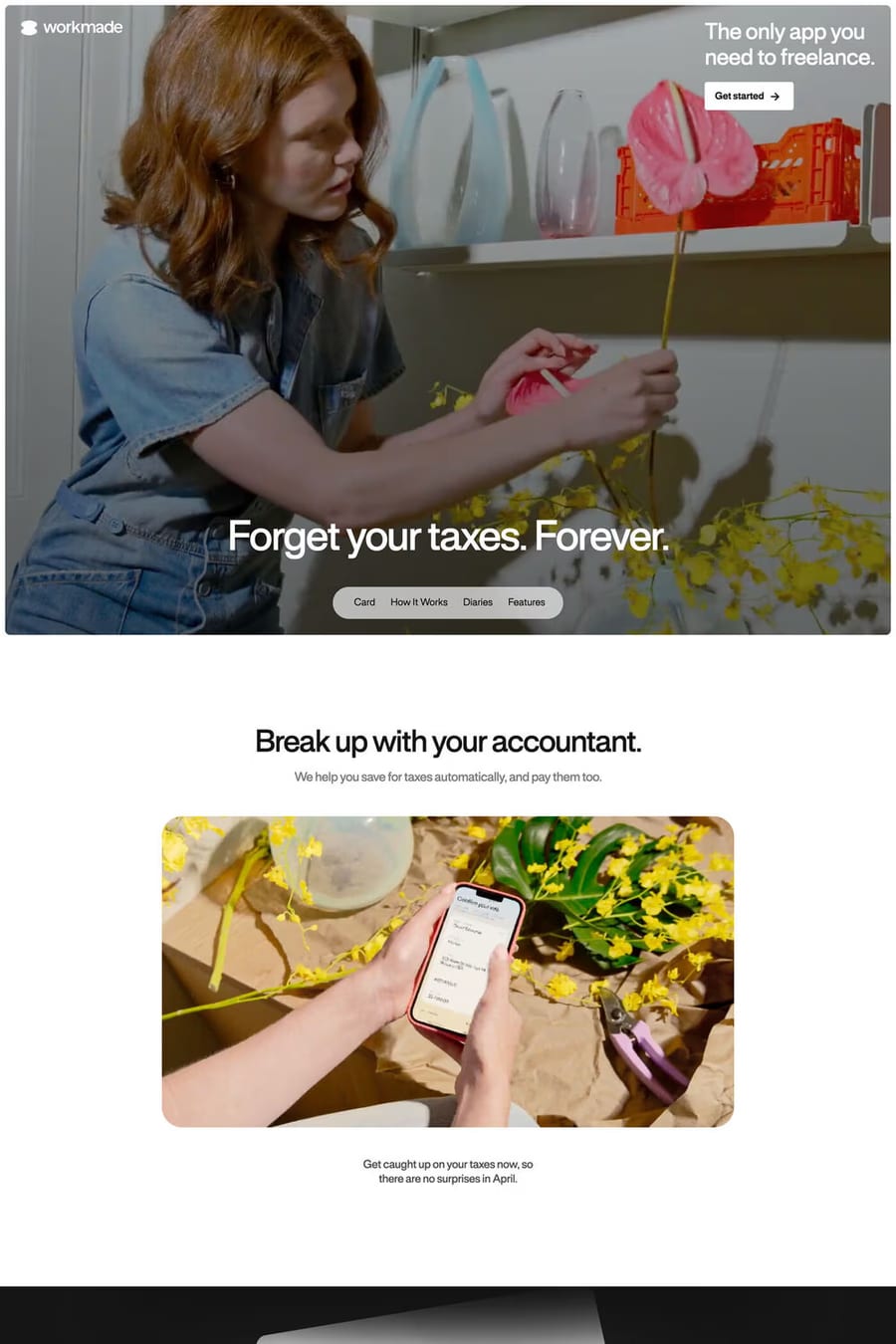 WorkMade — landing website screenshot