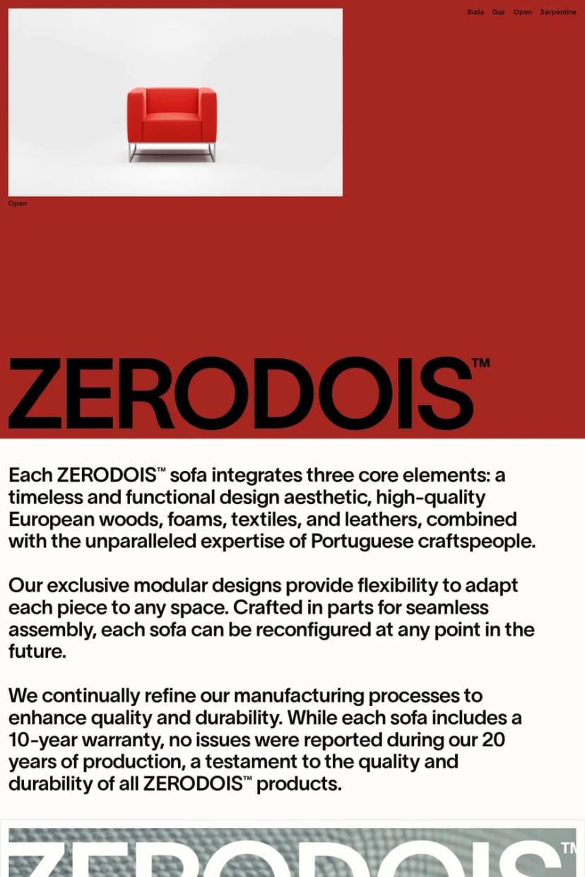 Zerodois — screenshot of an online shop