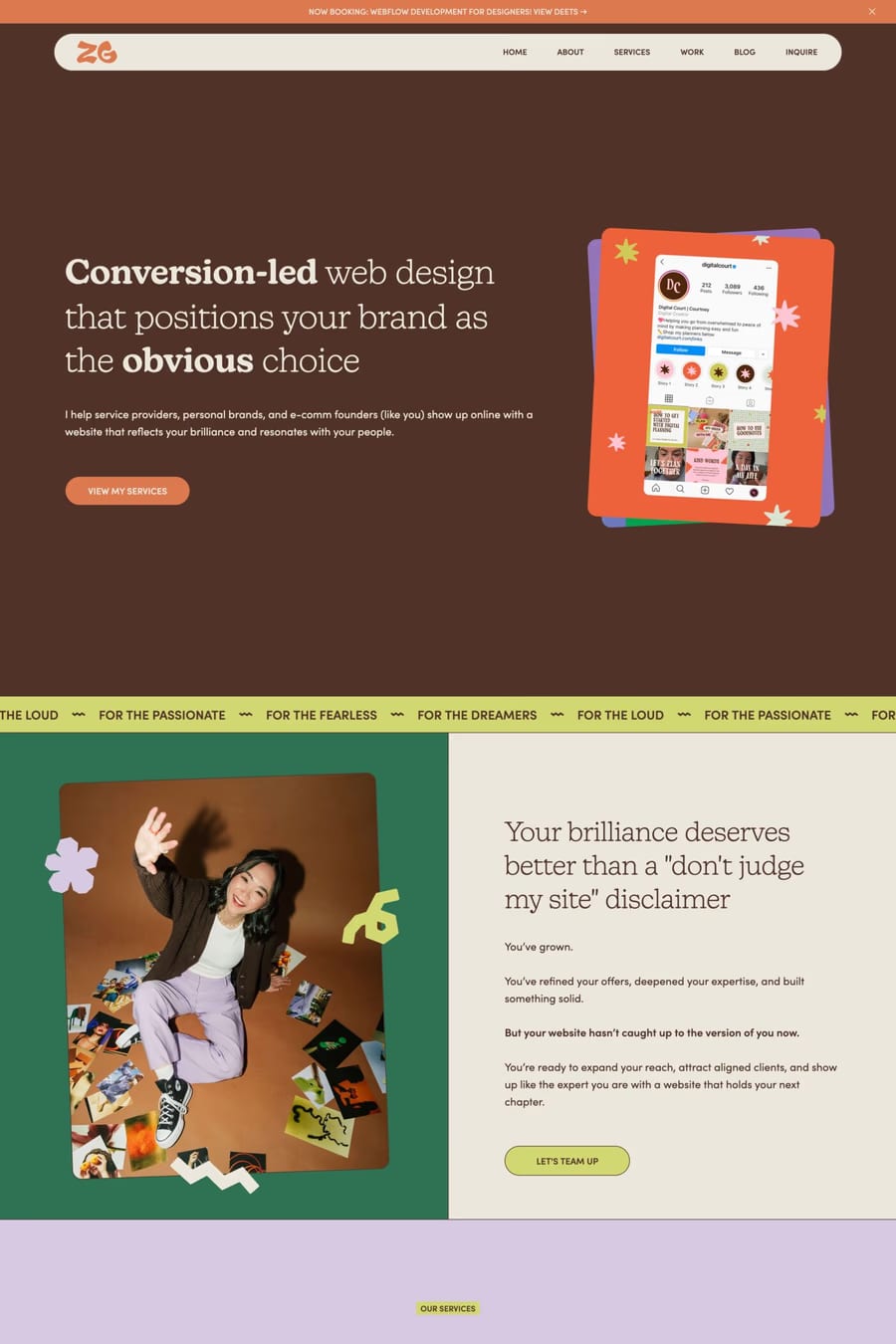 Zig Zag Creative — agency website screenshot