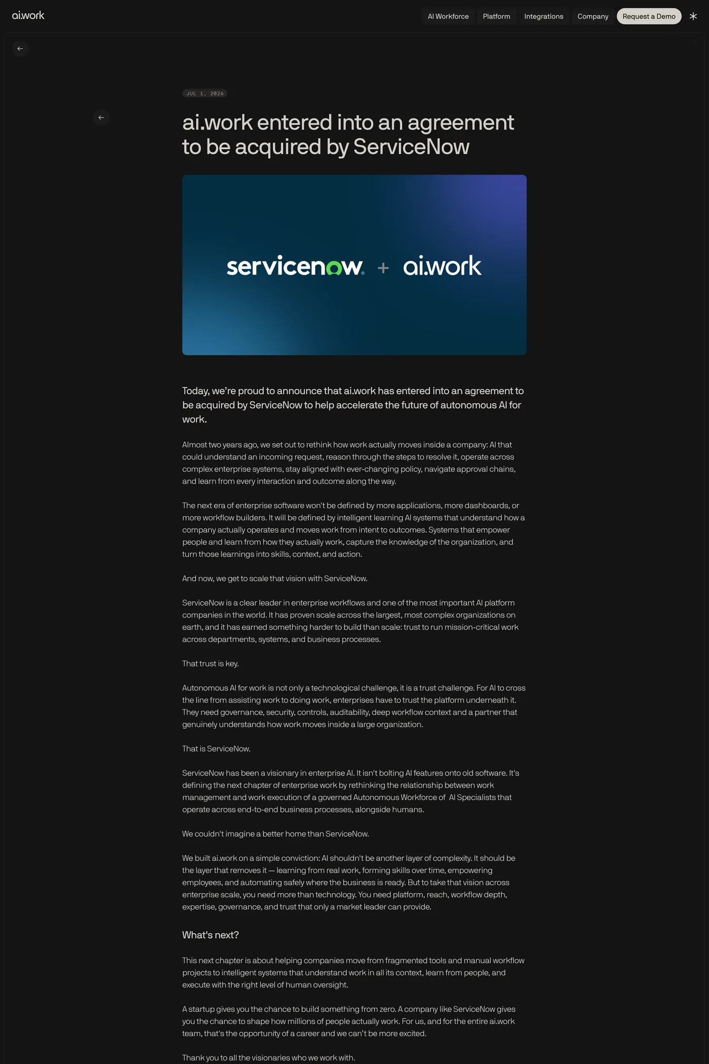 ai.work — screenshot of the blog page