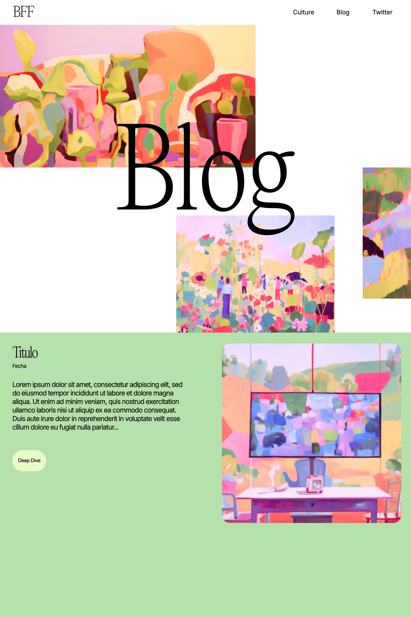 Best Friend Finance blog page