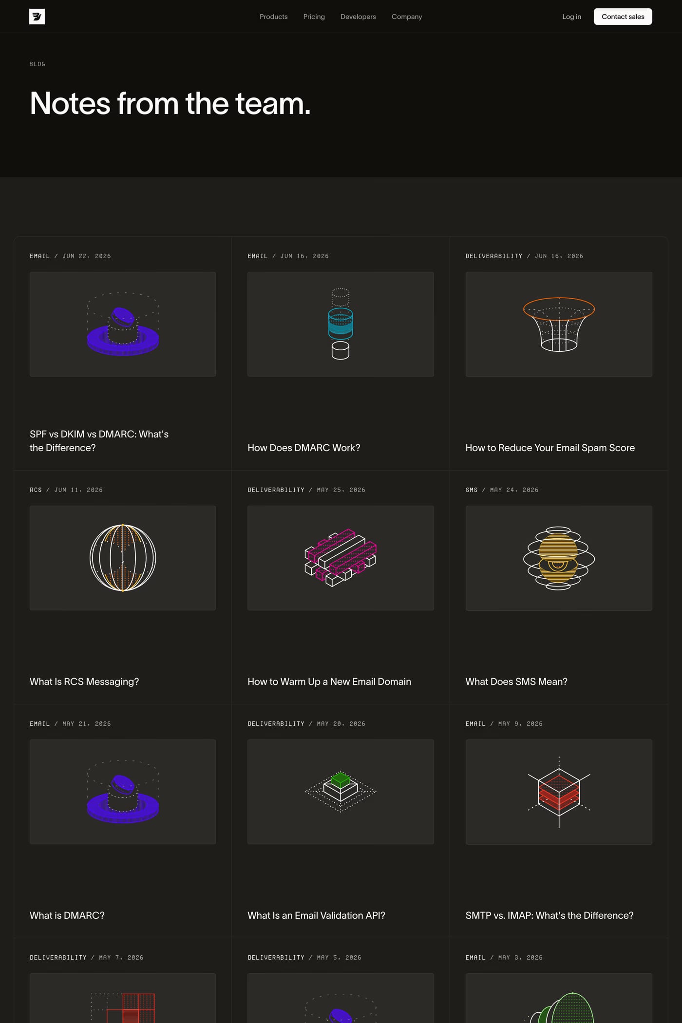 Bird — screenshot of the blog page
