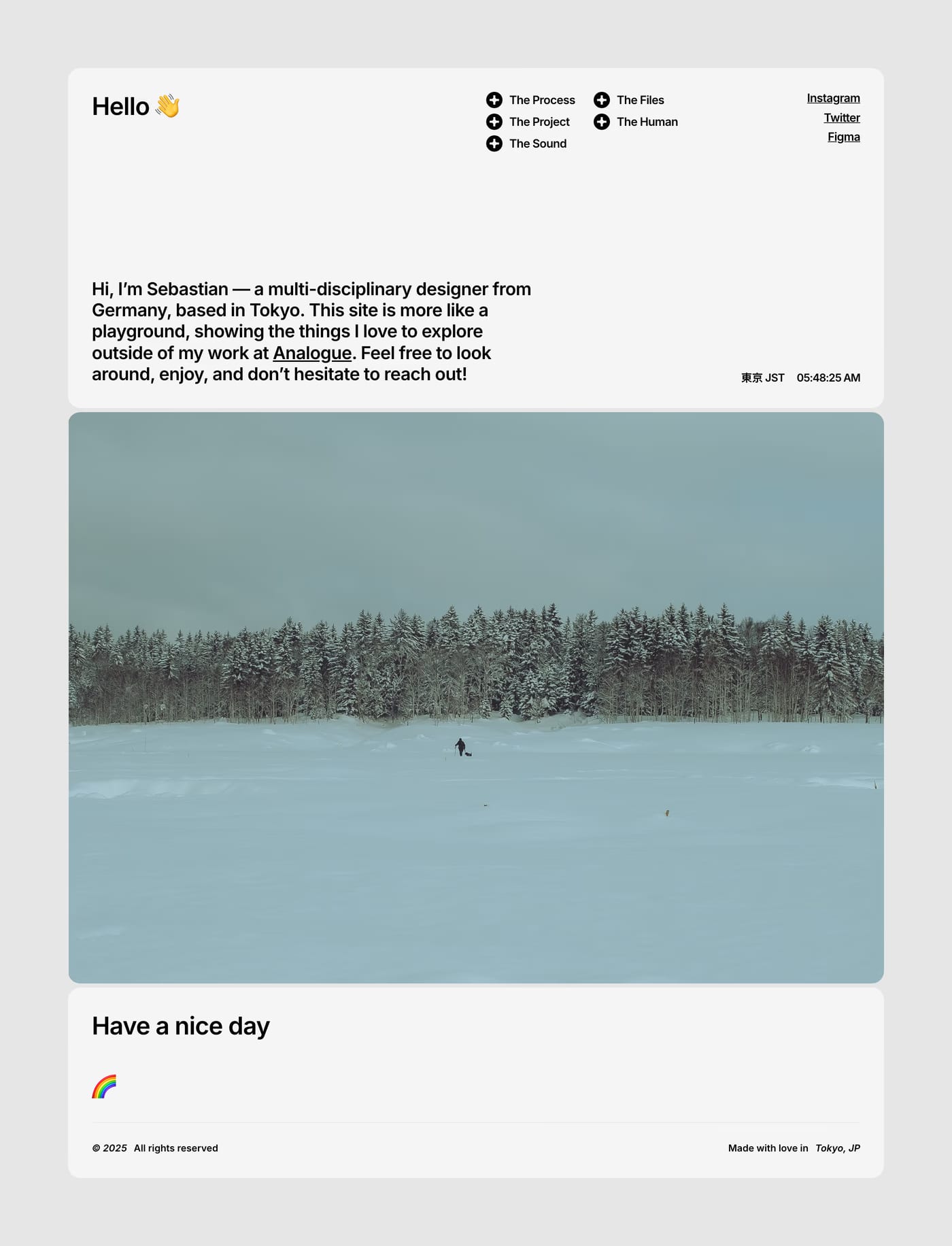 carlhauser — screenshot of the about page