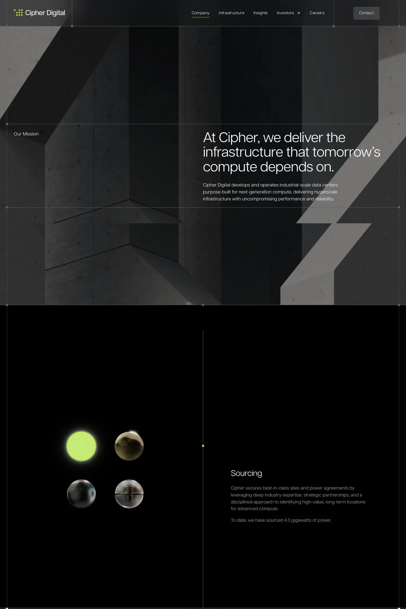 Cipher — screenshot of the about page