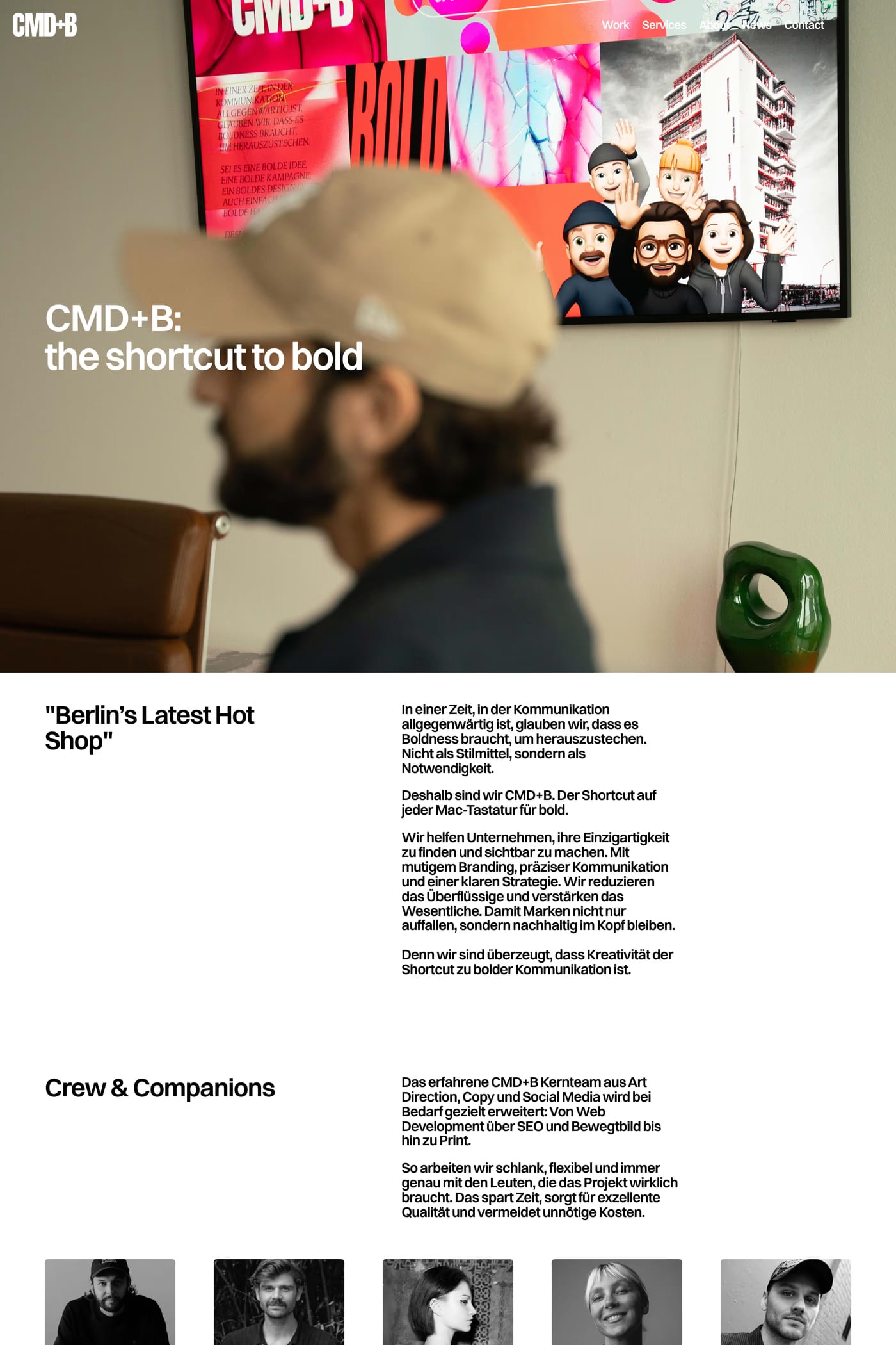 CMD+B — screenshot of the about page