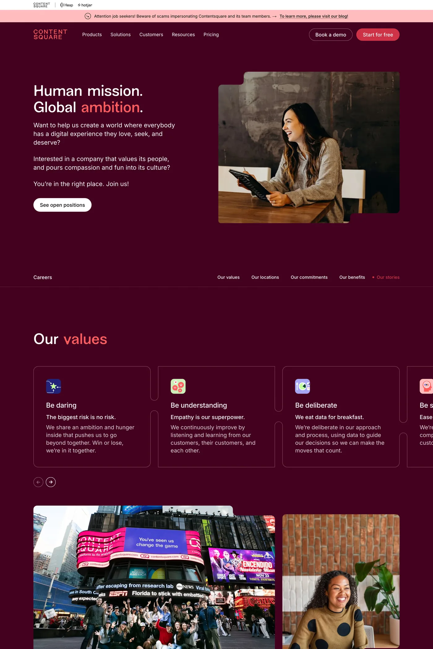 Contentsquare — screenshot of the careers page
