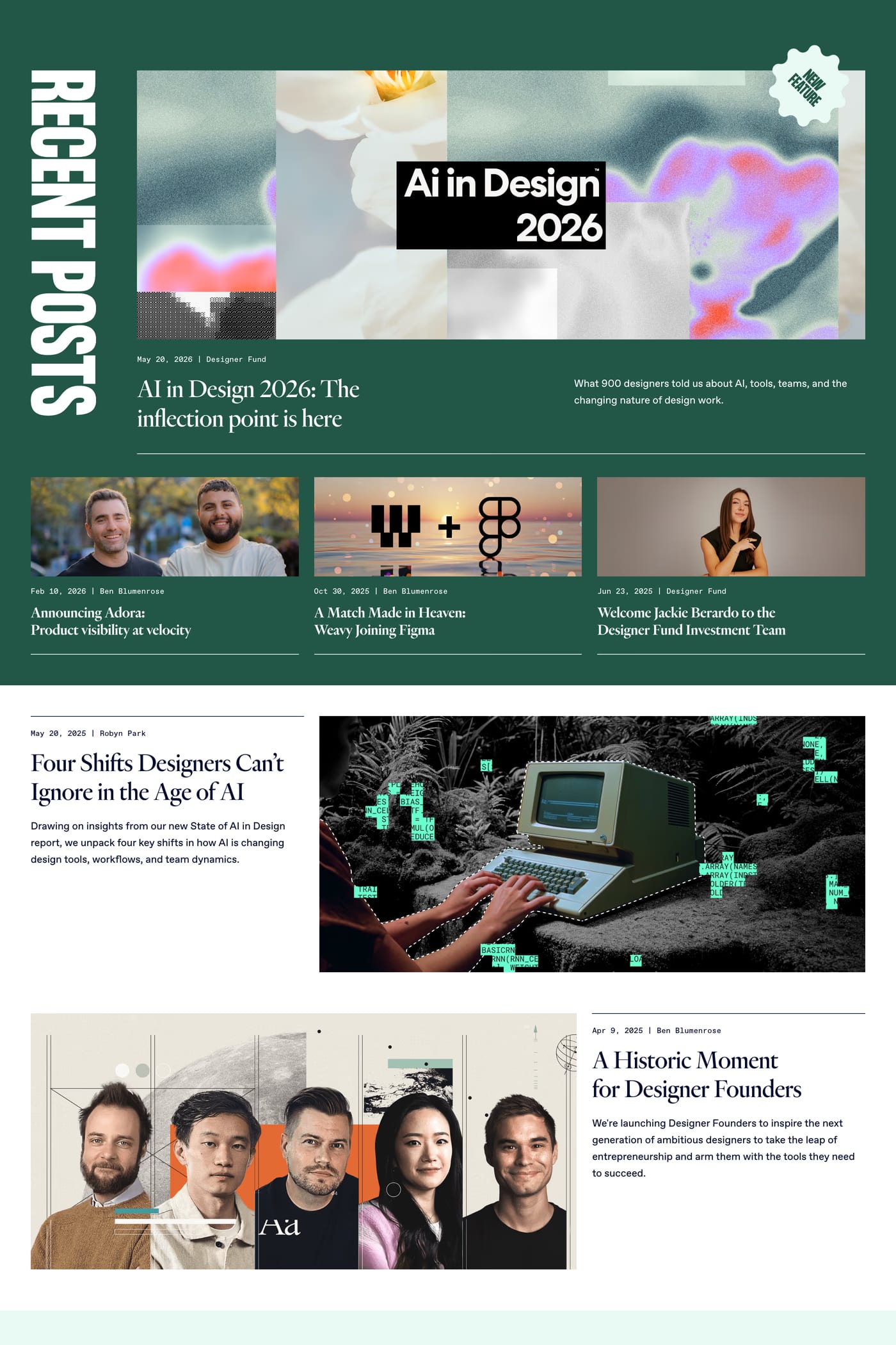 Designer Fund — screenshot of the blog page