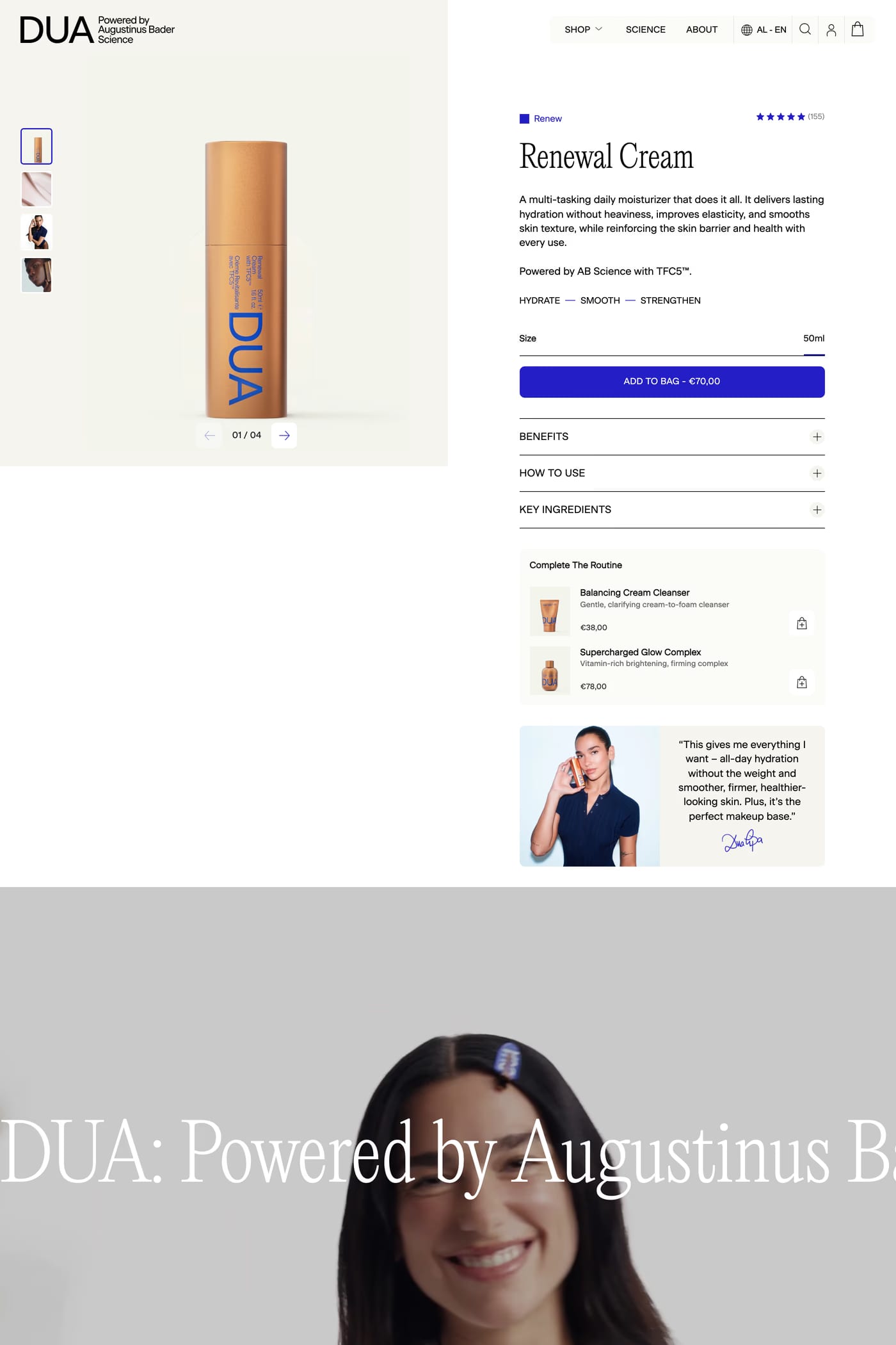 DUA™ product page page