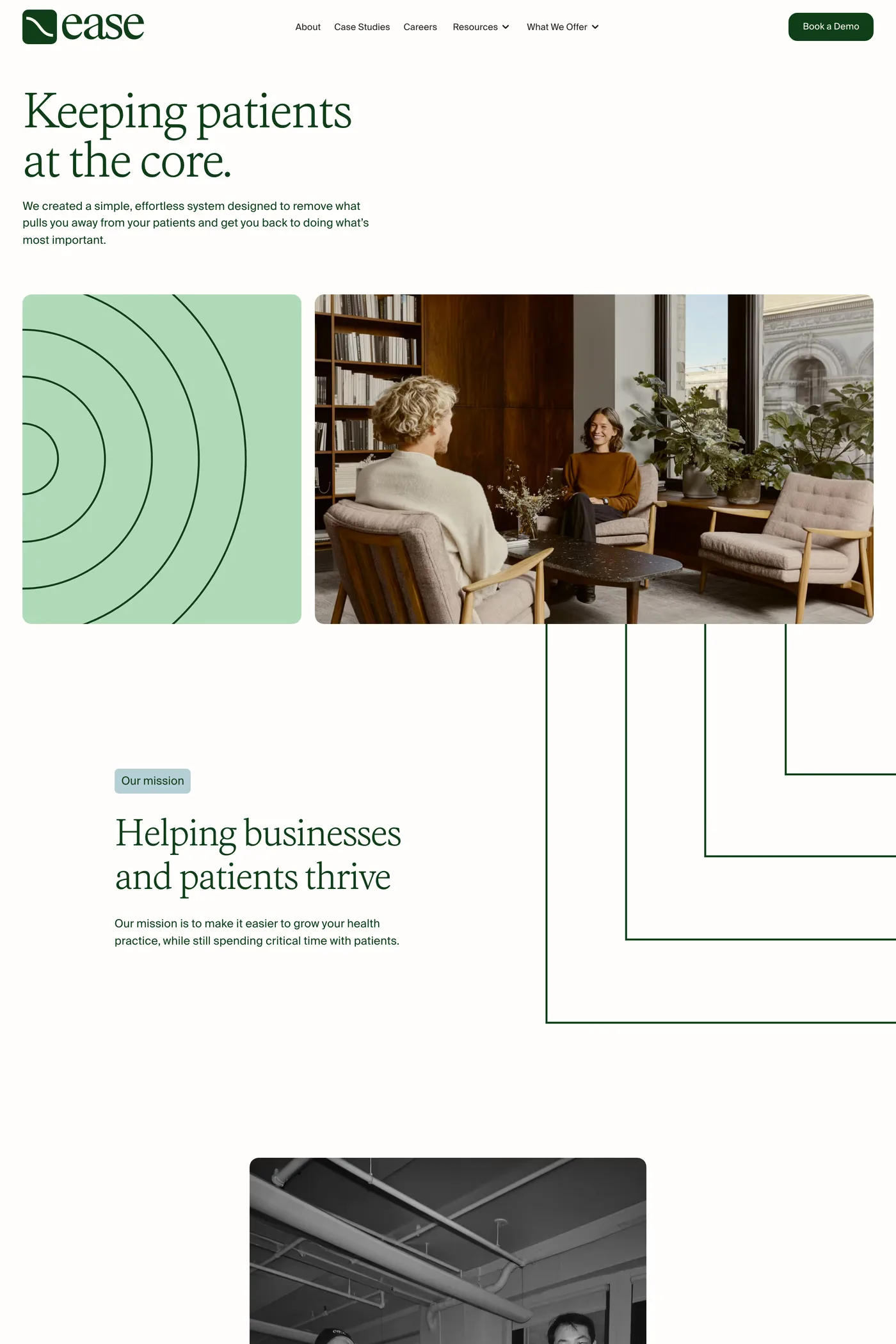 Ease Health — screenshot of the about page