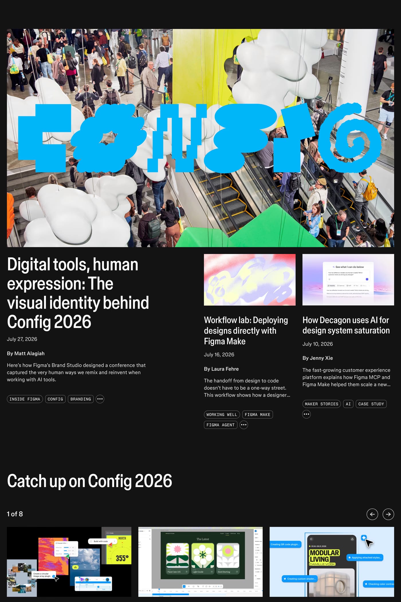 Figma — screenshot of the blog page