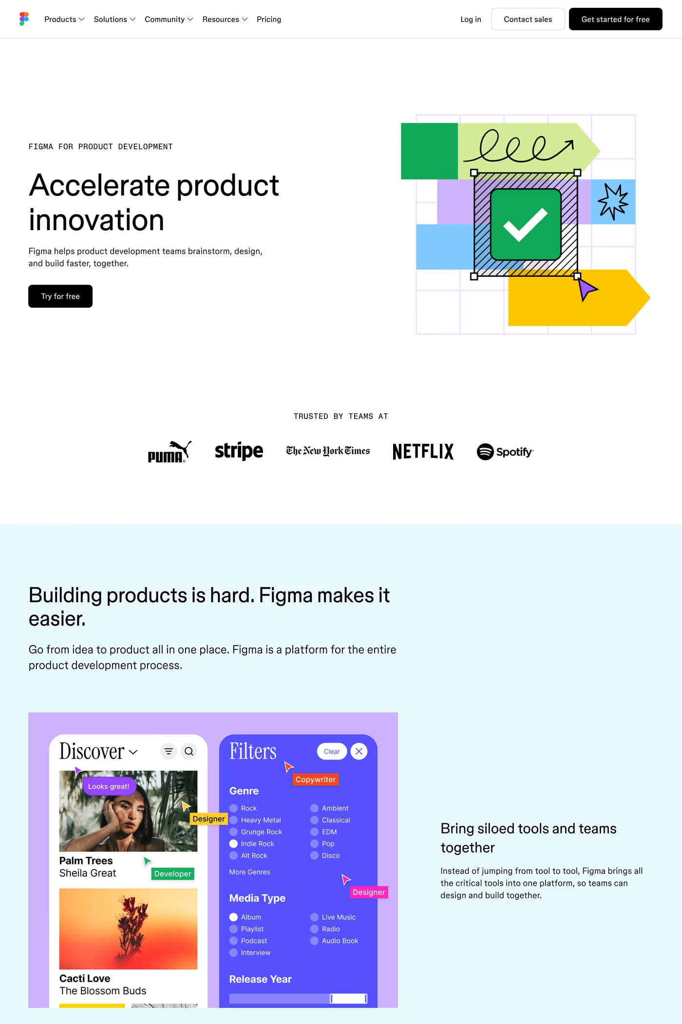 Figma — screenshot of the features page