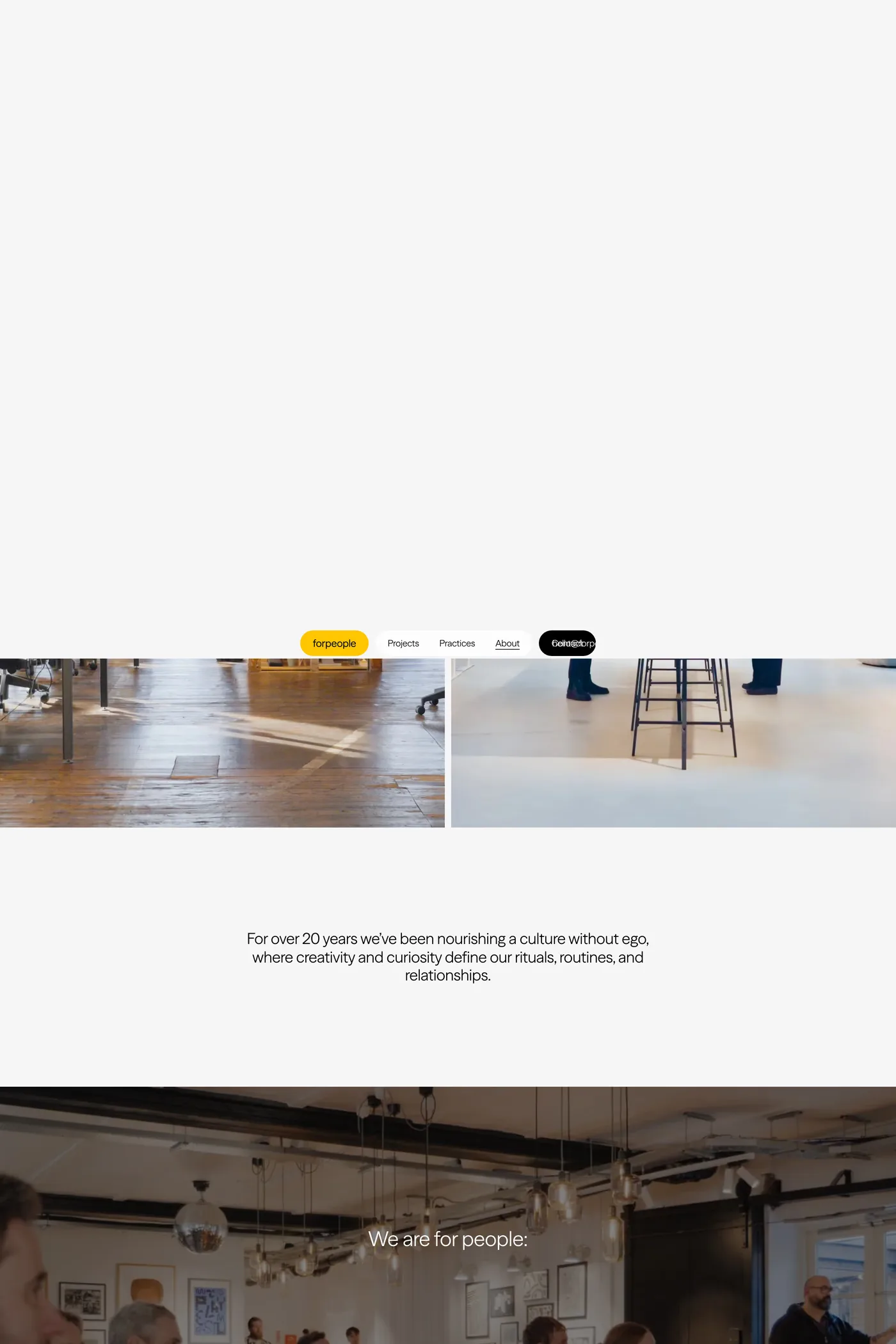 forpeople — screenshot of the about page