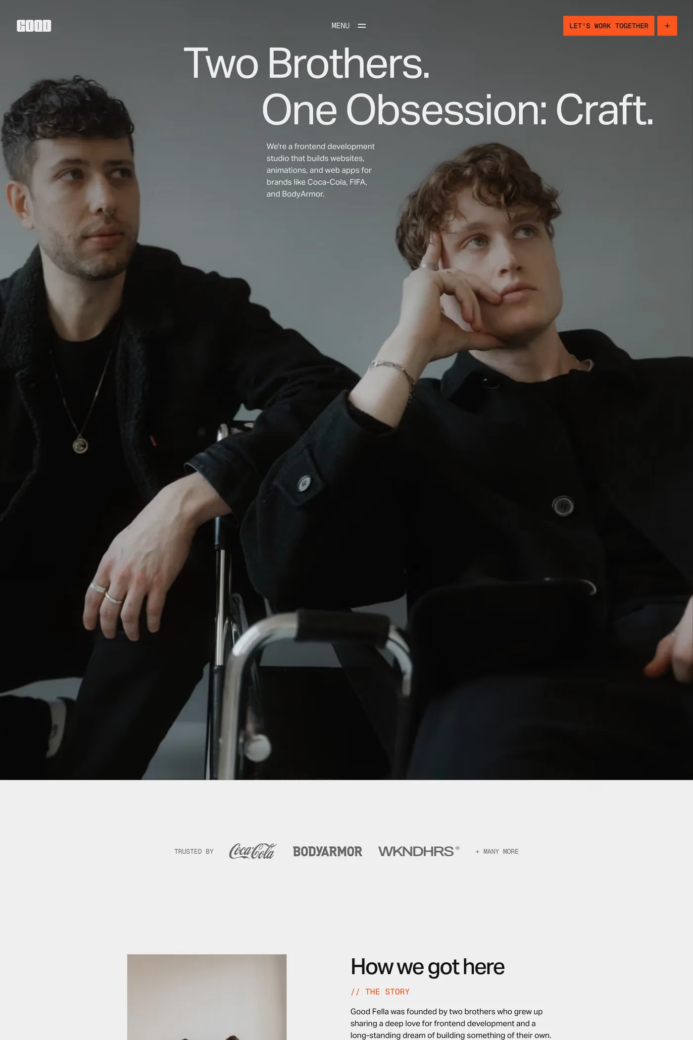 Good Fella — screenshot of the about page