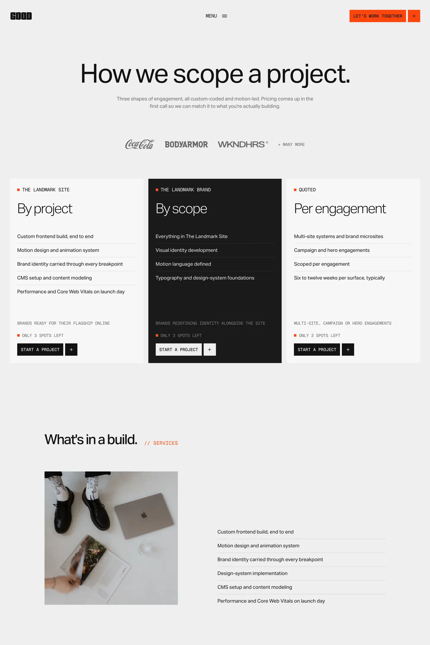 Good Fella — screenshot of the pricing page