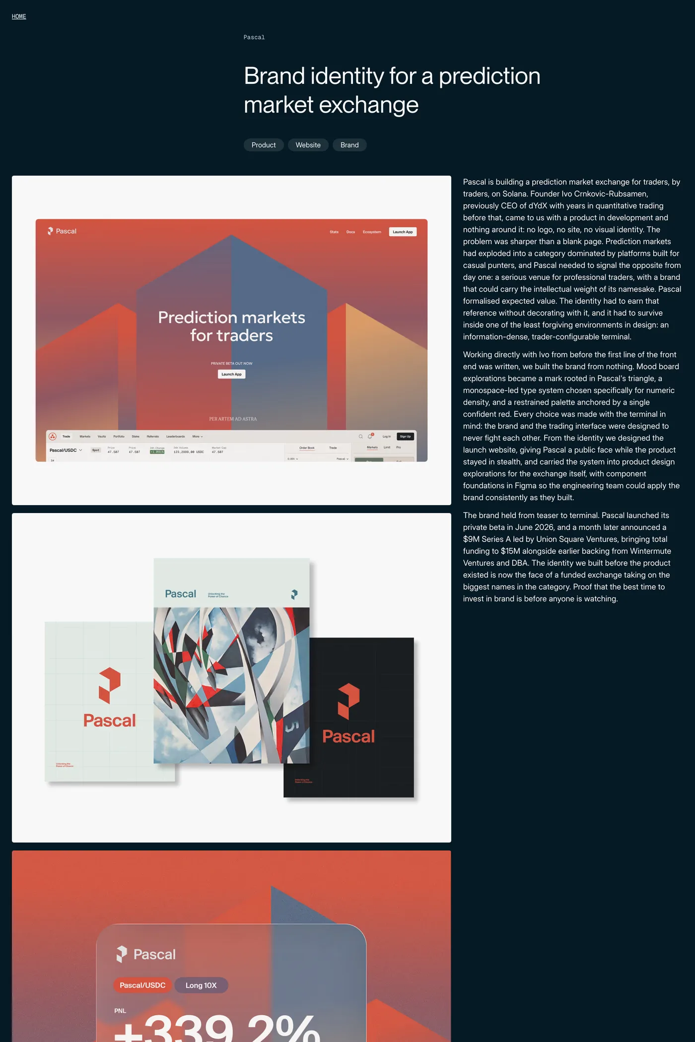 Halaska — screenshot of the work page