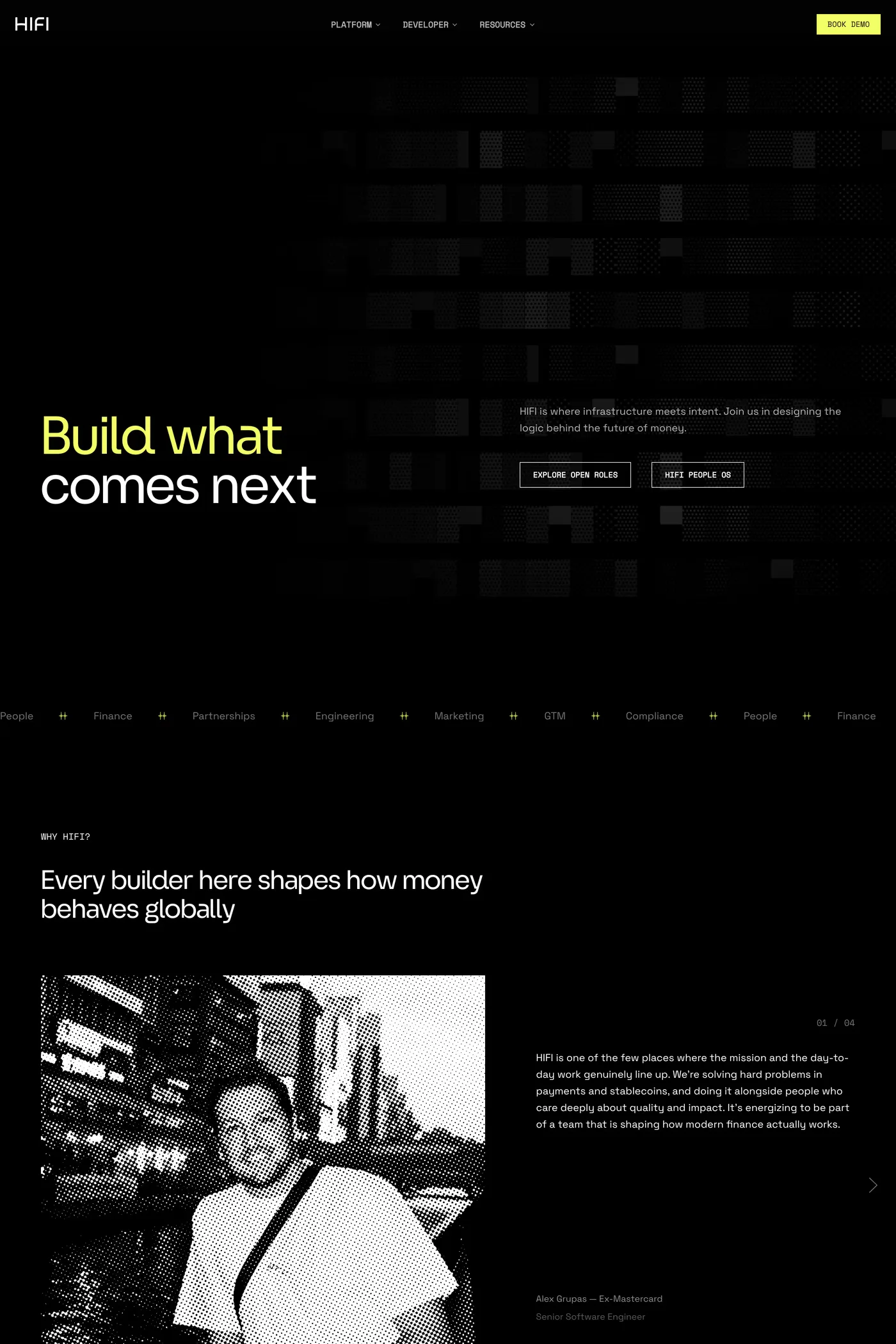 HIFI — screenshot of the careers page