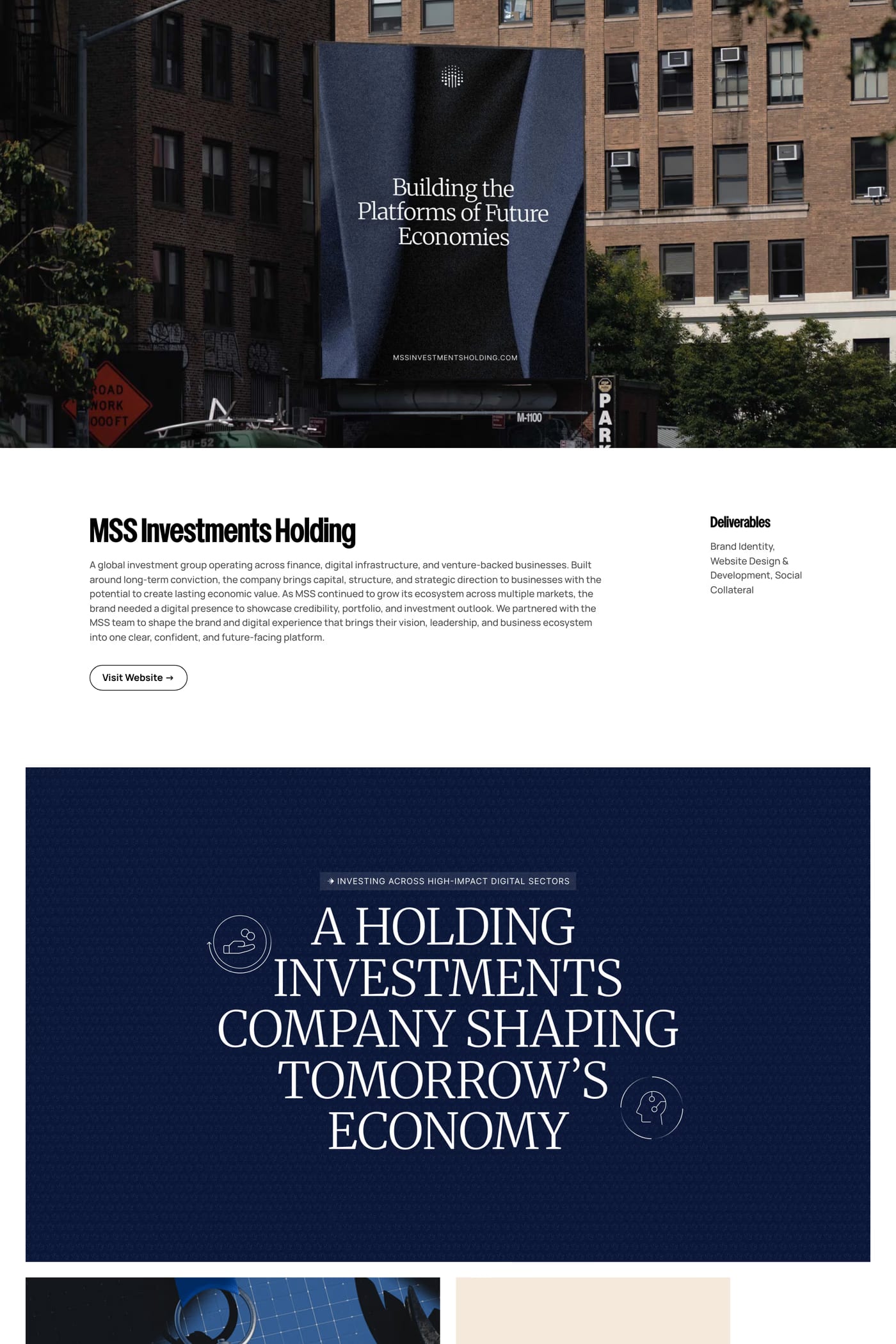 HiPortfolio — screenshot of the case studies page