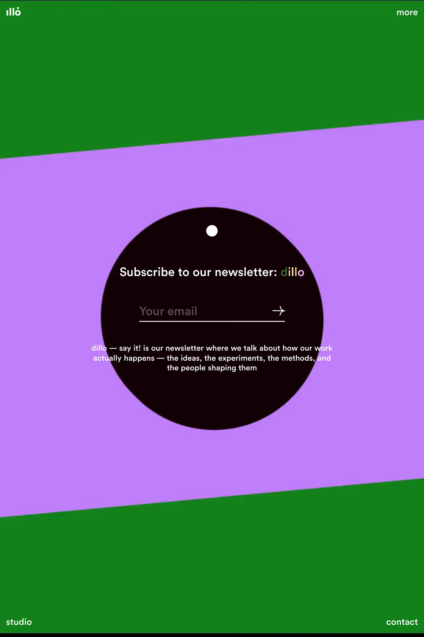 Illo — screenshot of the blog page