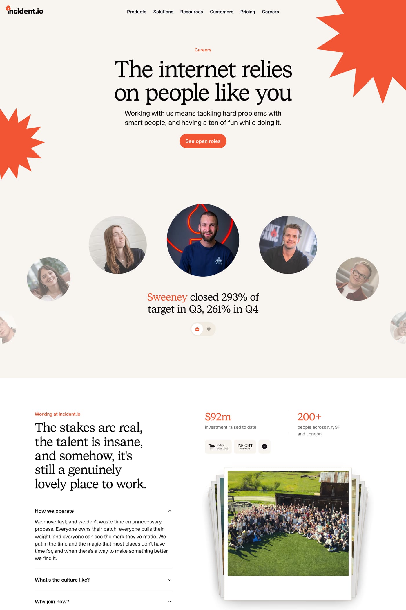 incident.io — screenshot of the careers page