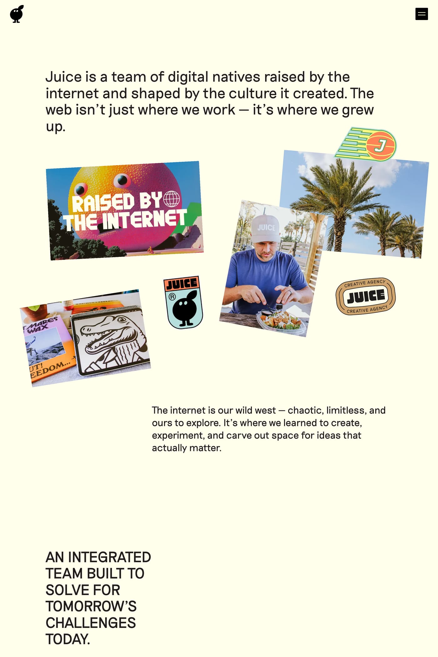 Juice — screenshot of the about page