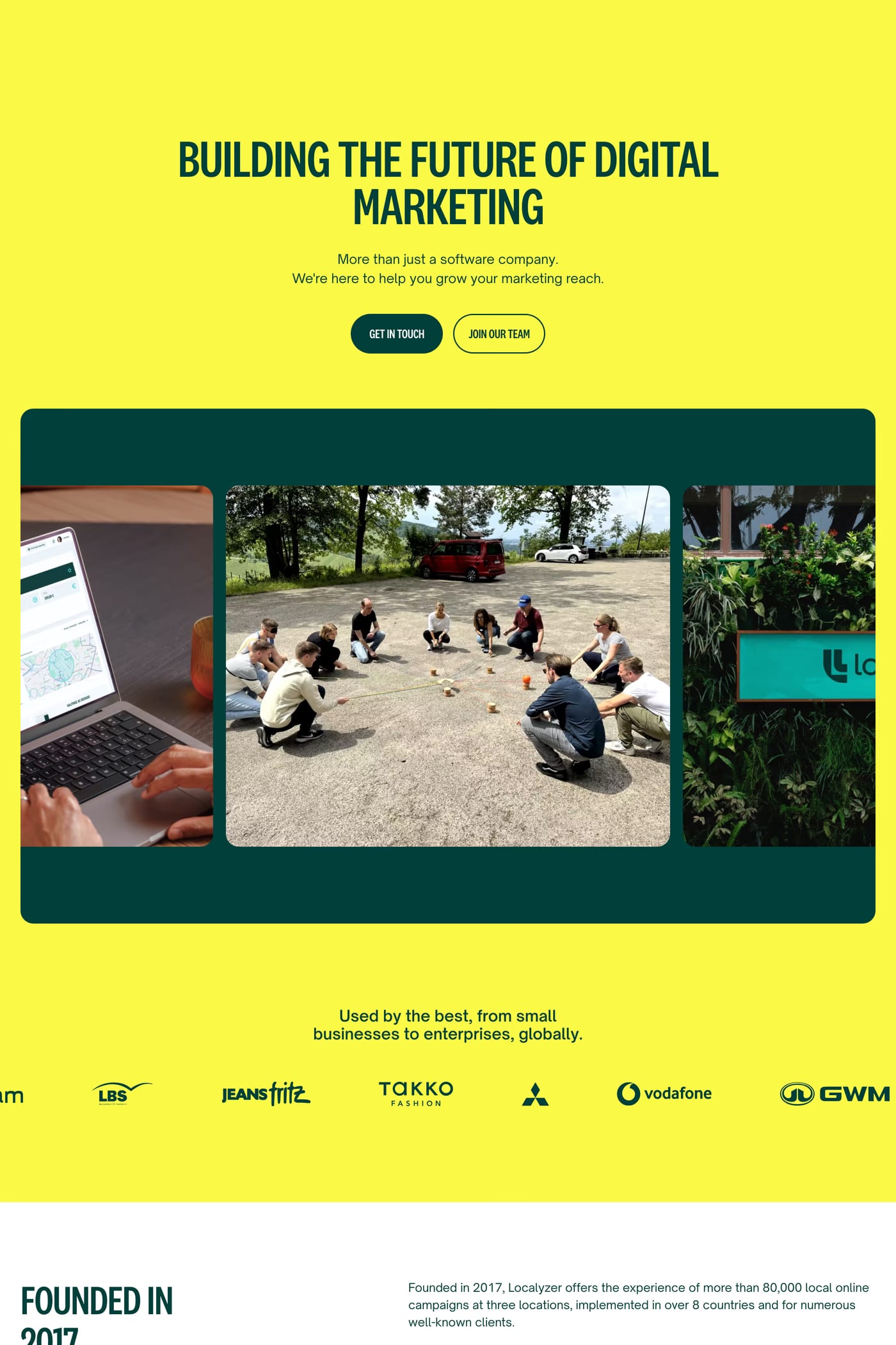 Localyzer — screenshot of the about page