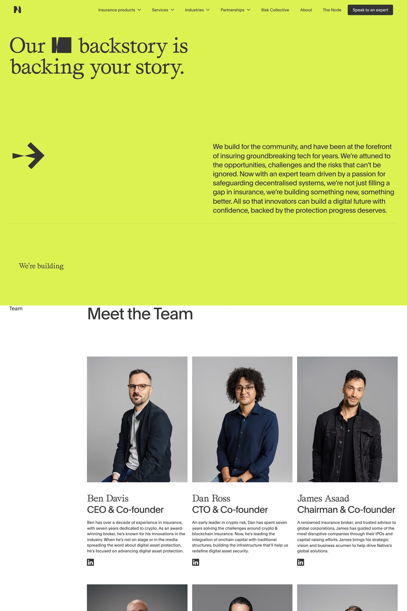 Native about page