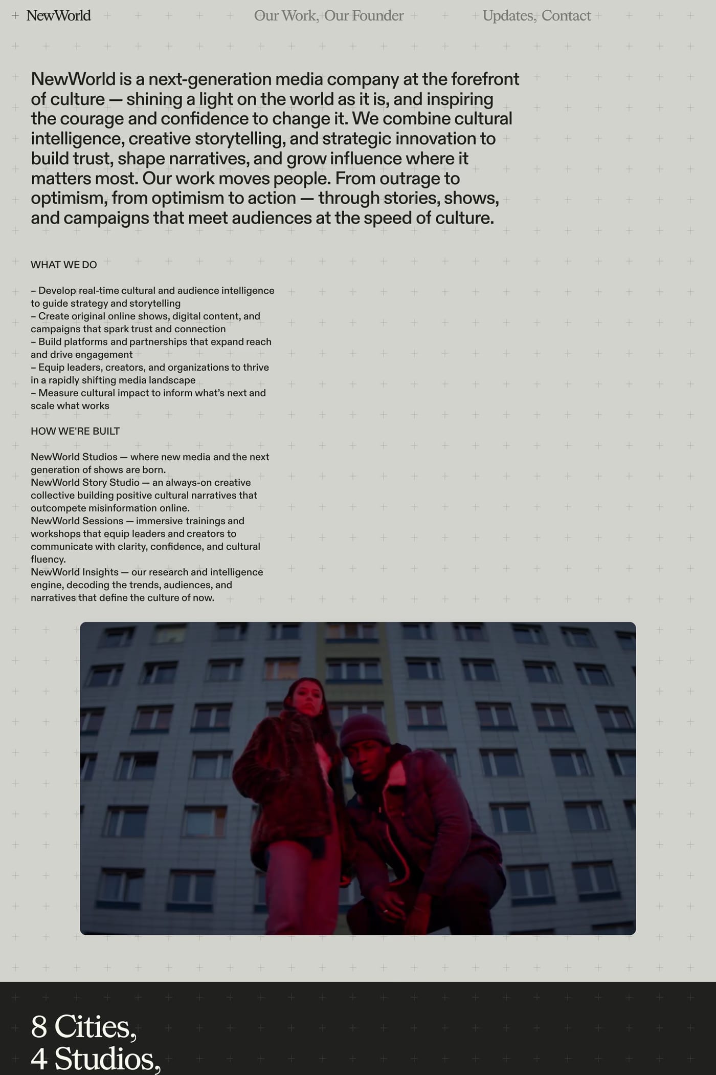 NewWorld — screenshot of the about page