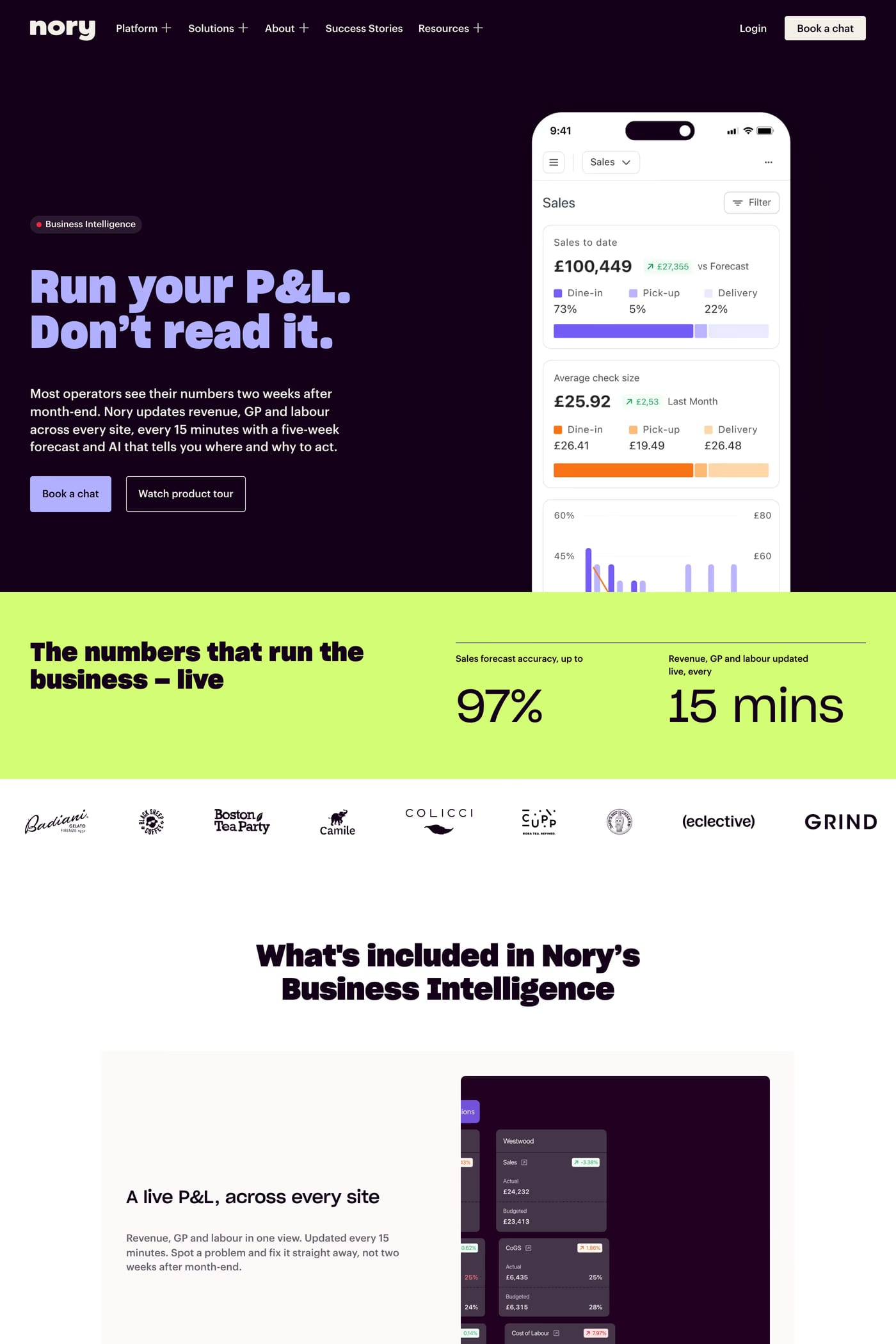 Nory features page