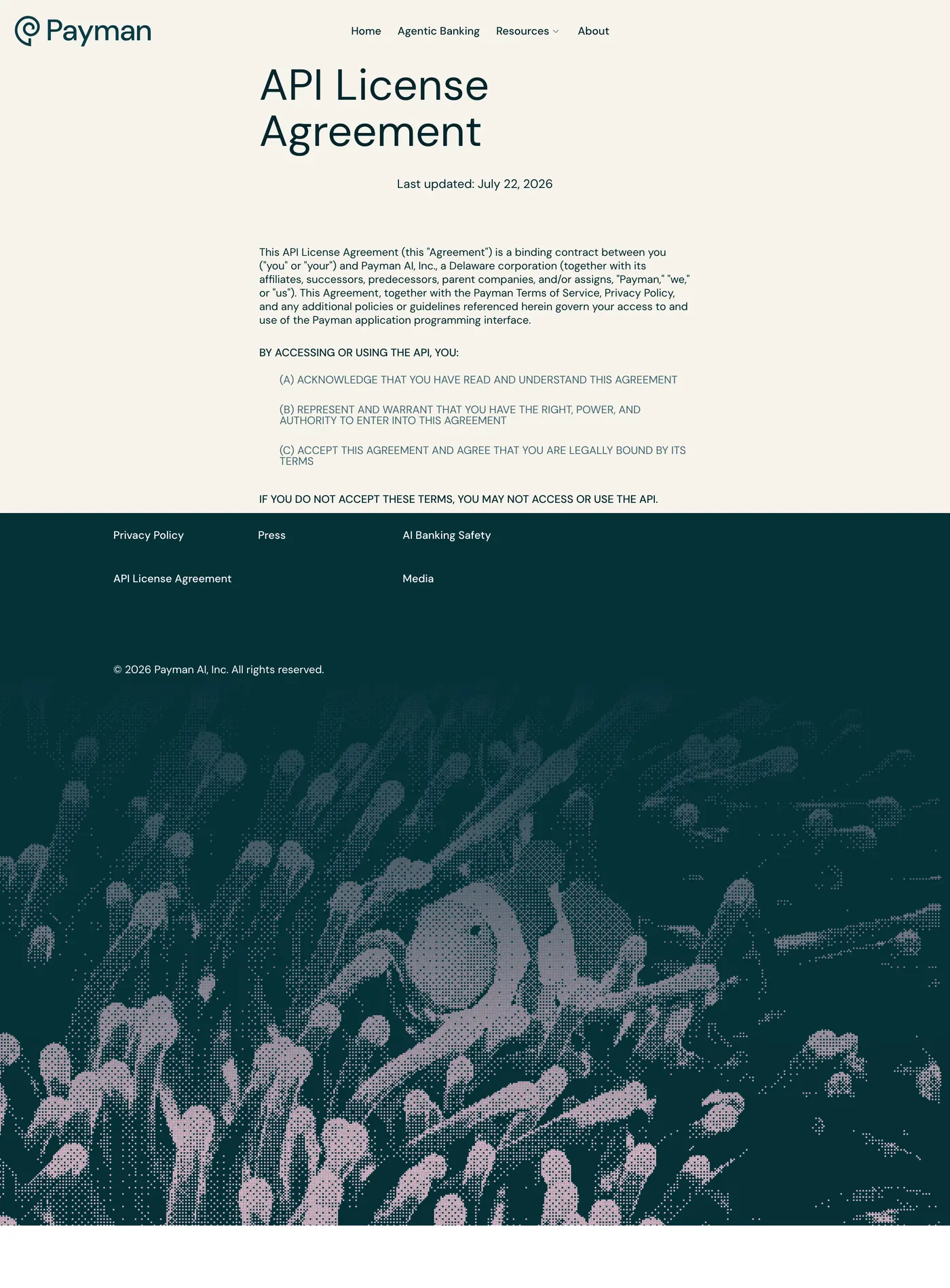 Payman — screenshot of the docs page