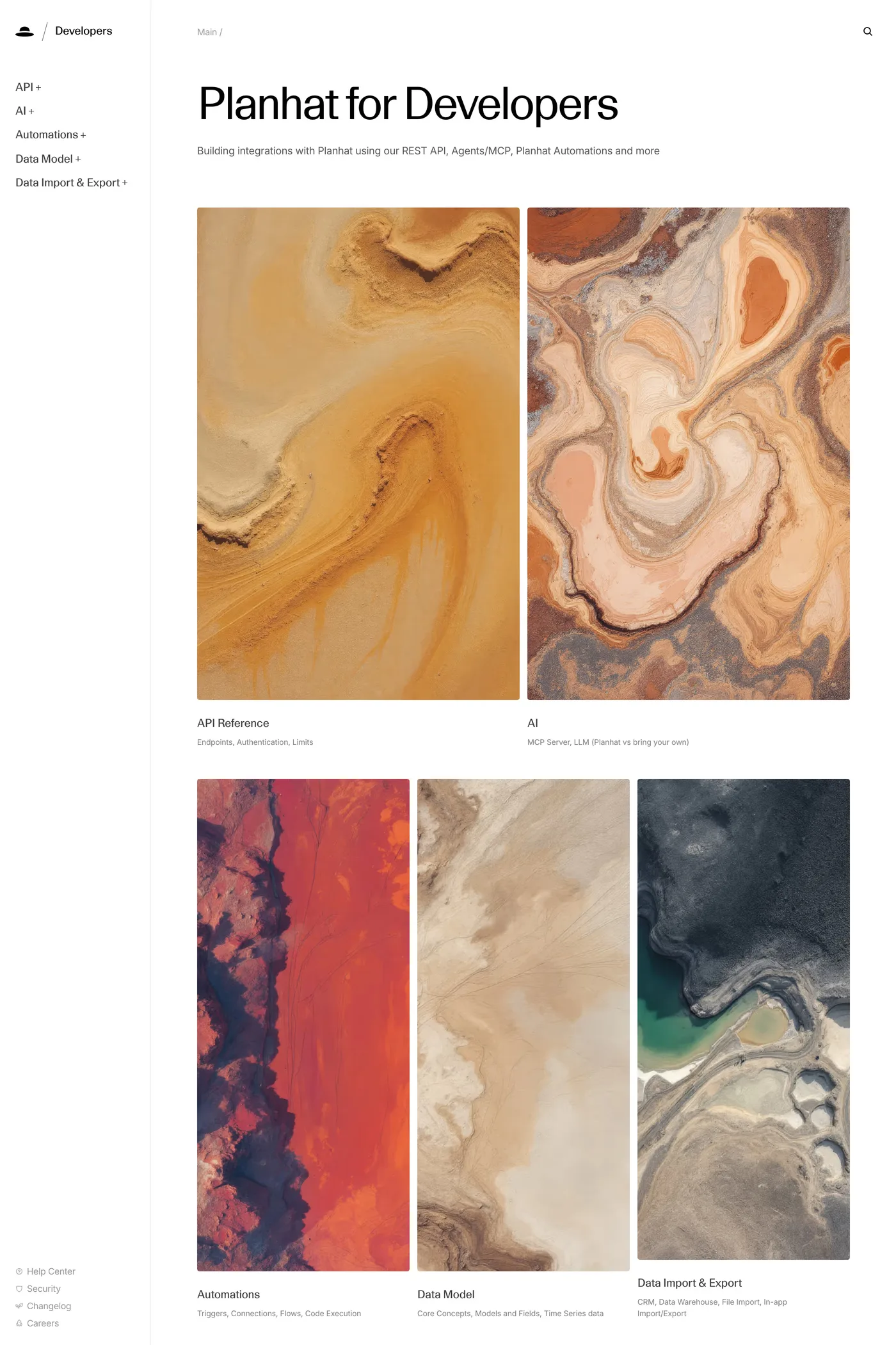Planhat — screenshot of the docs page