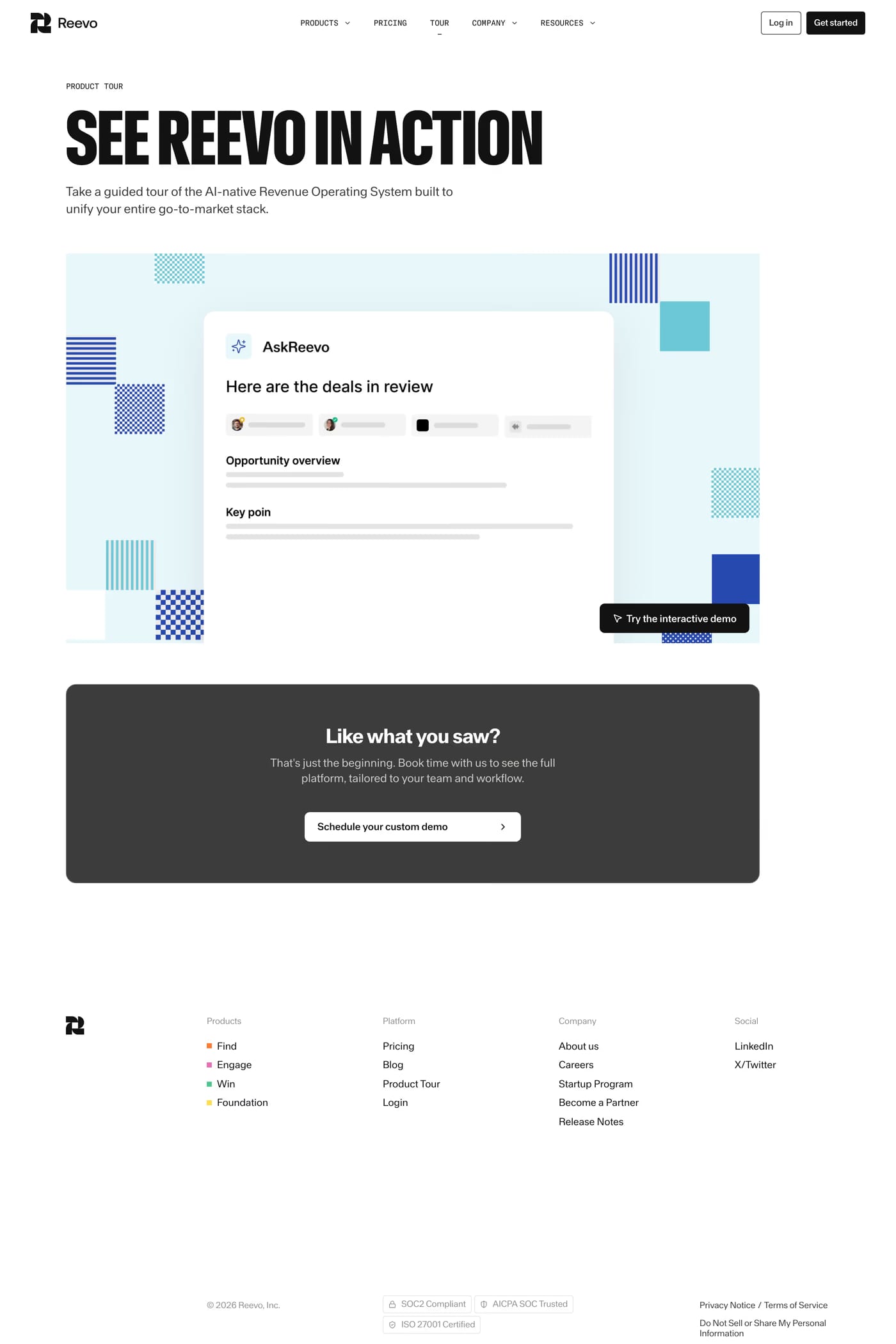 Reevo features page