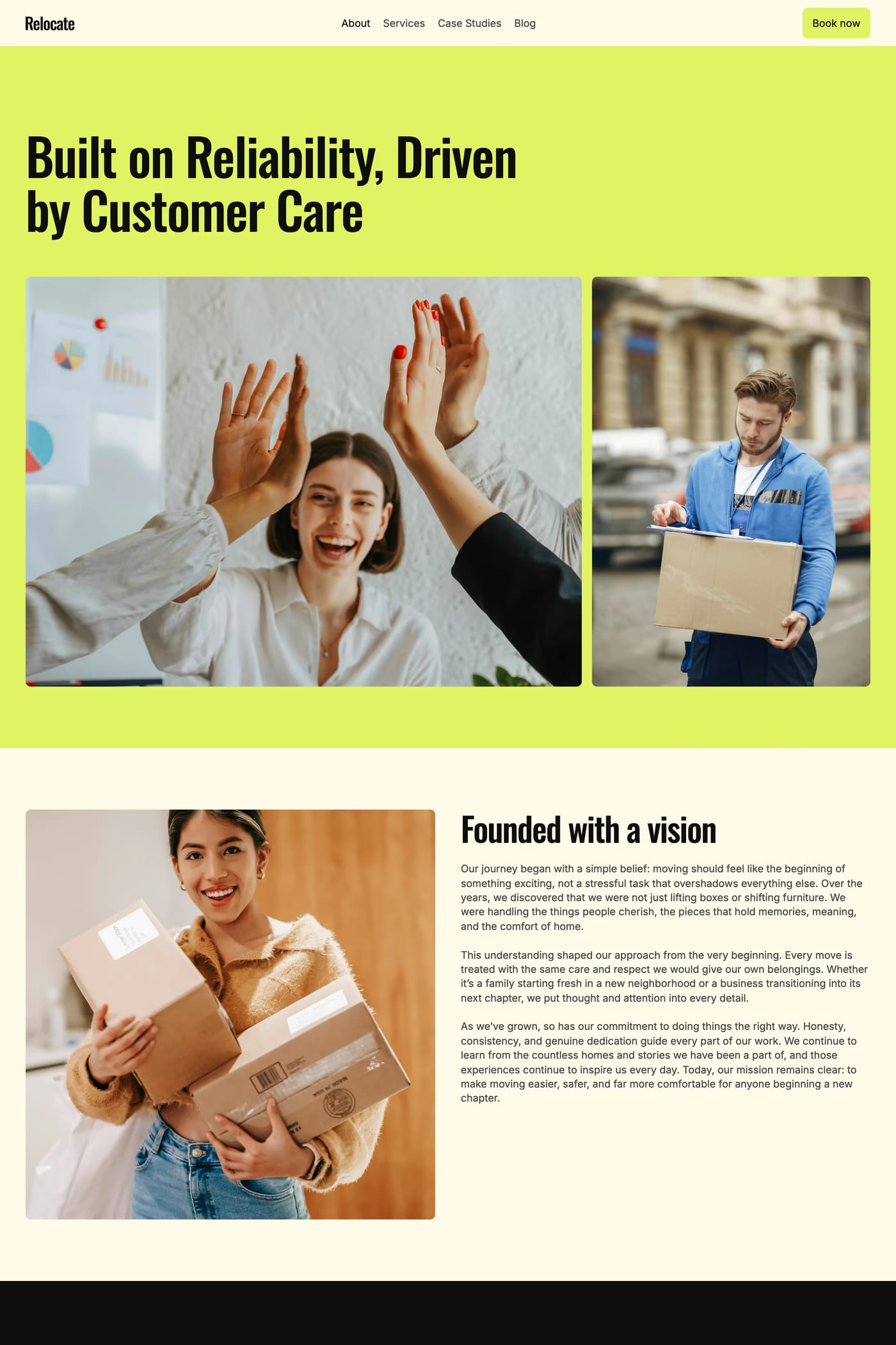 Relocate about page