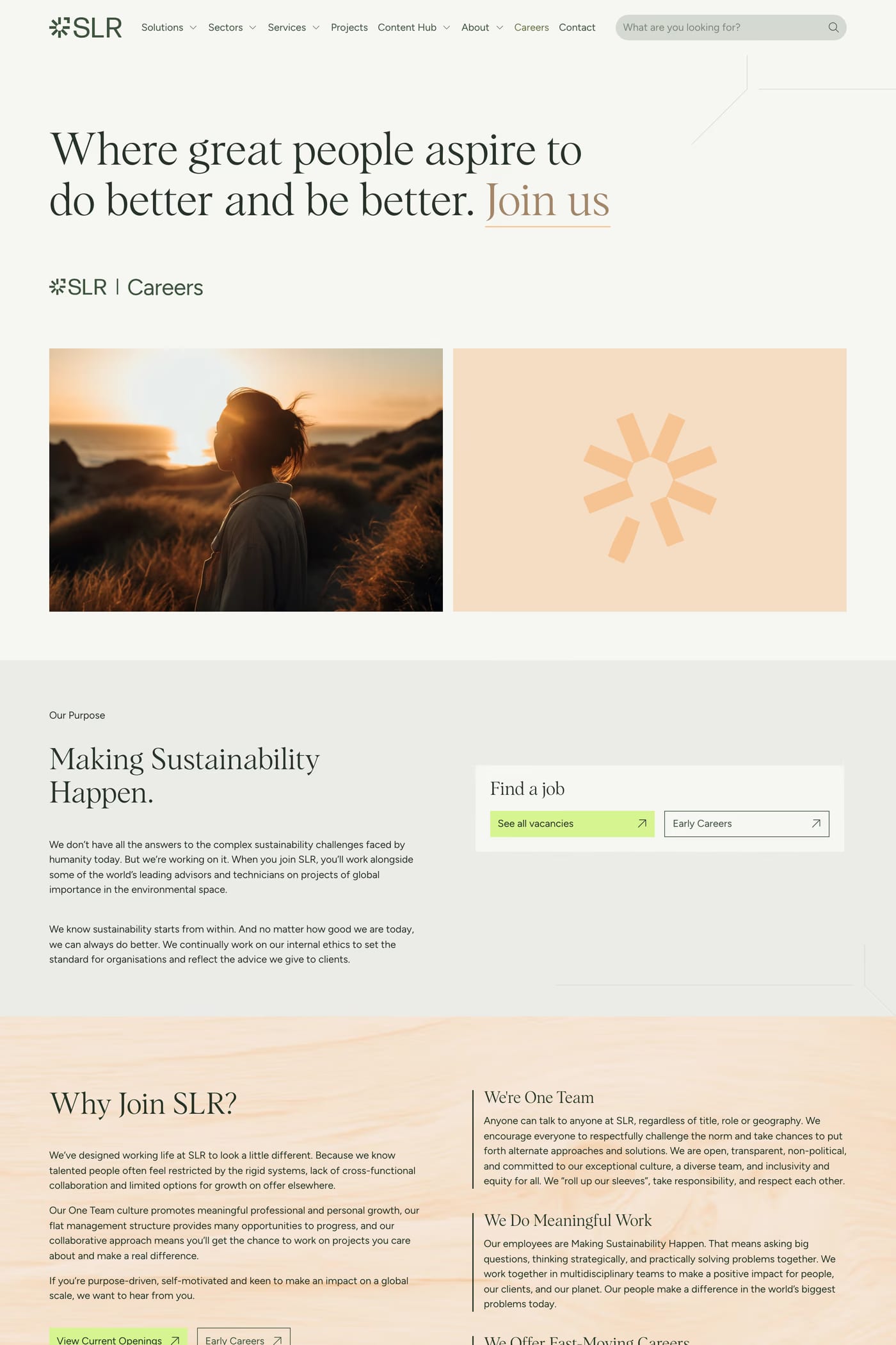 SLR Consulting — screenshot of the careers page