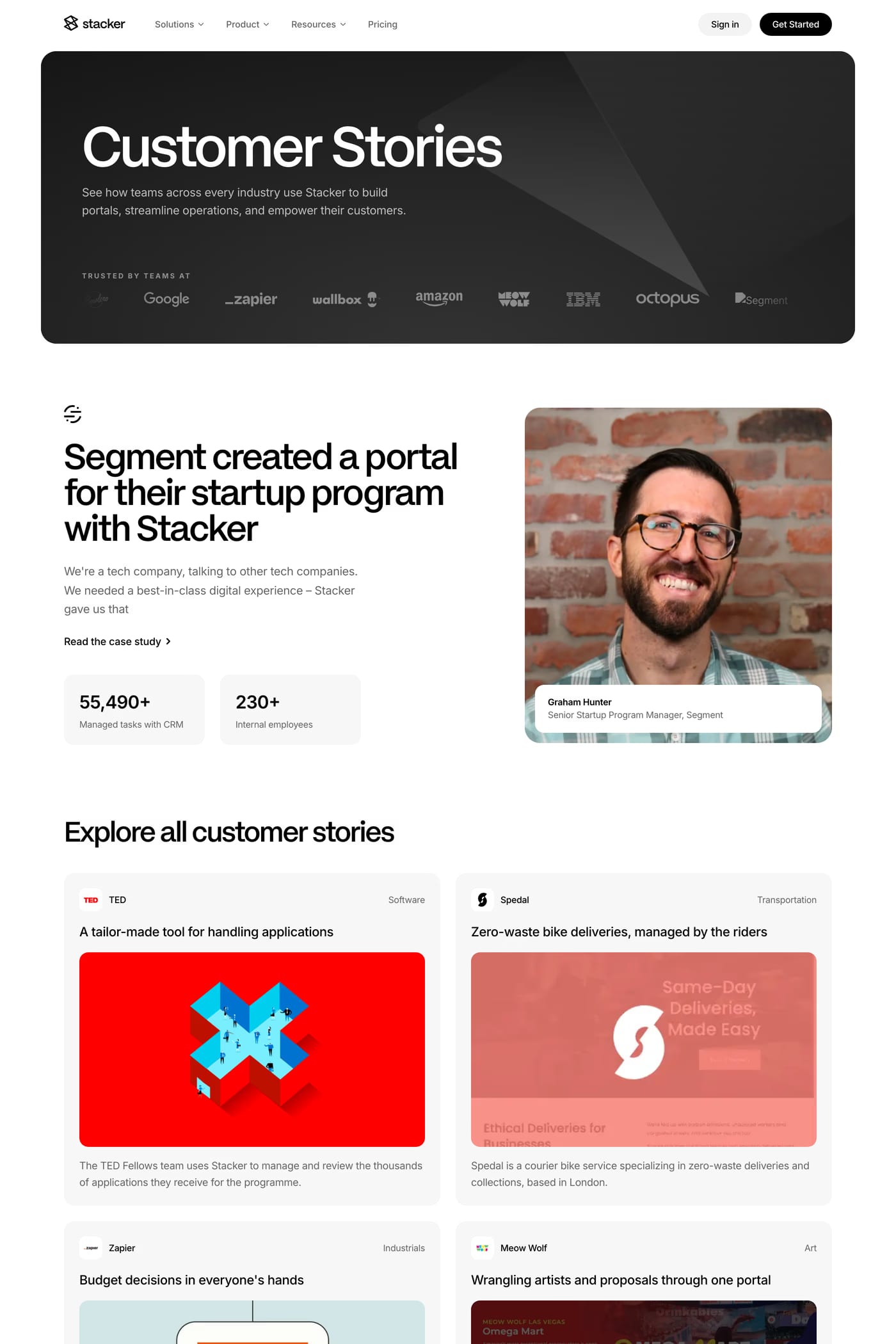 Stacker case studies page