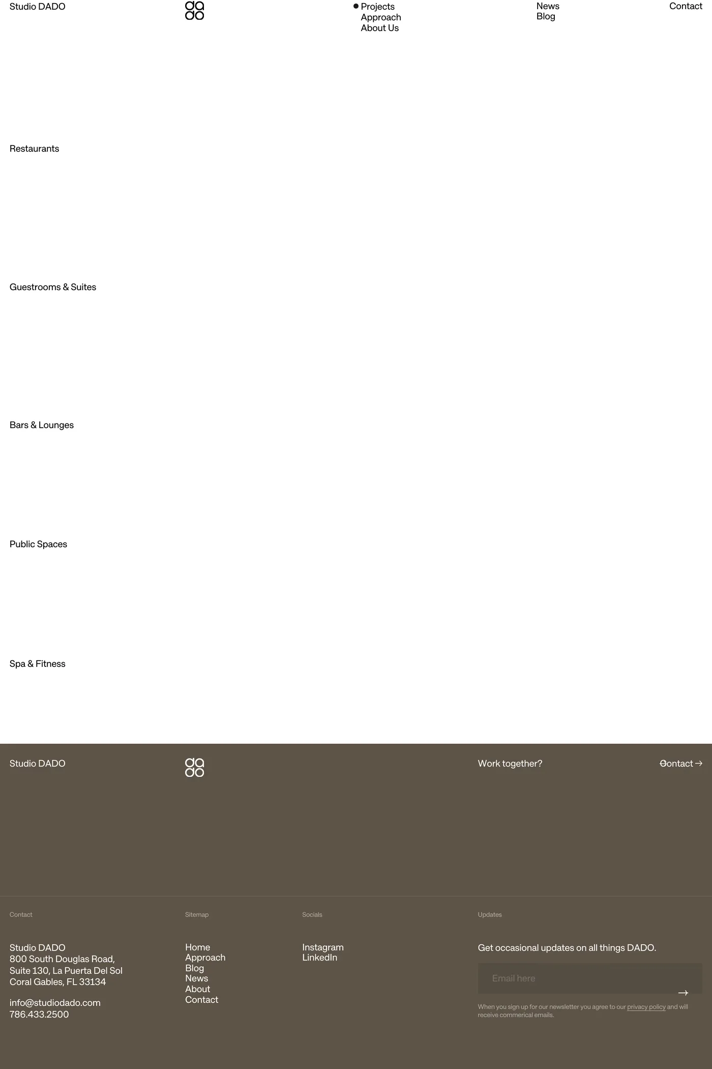Studio Dado — screenshot of the work page