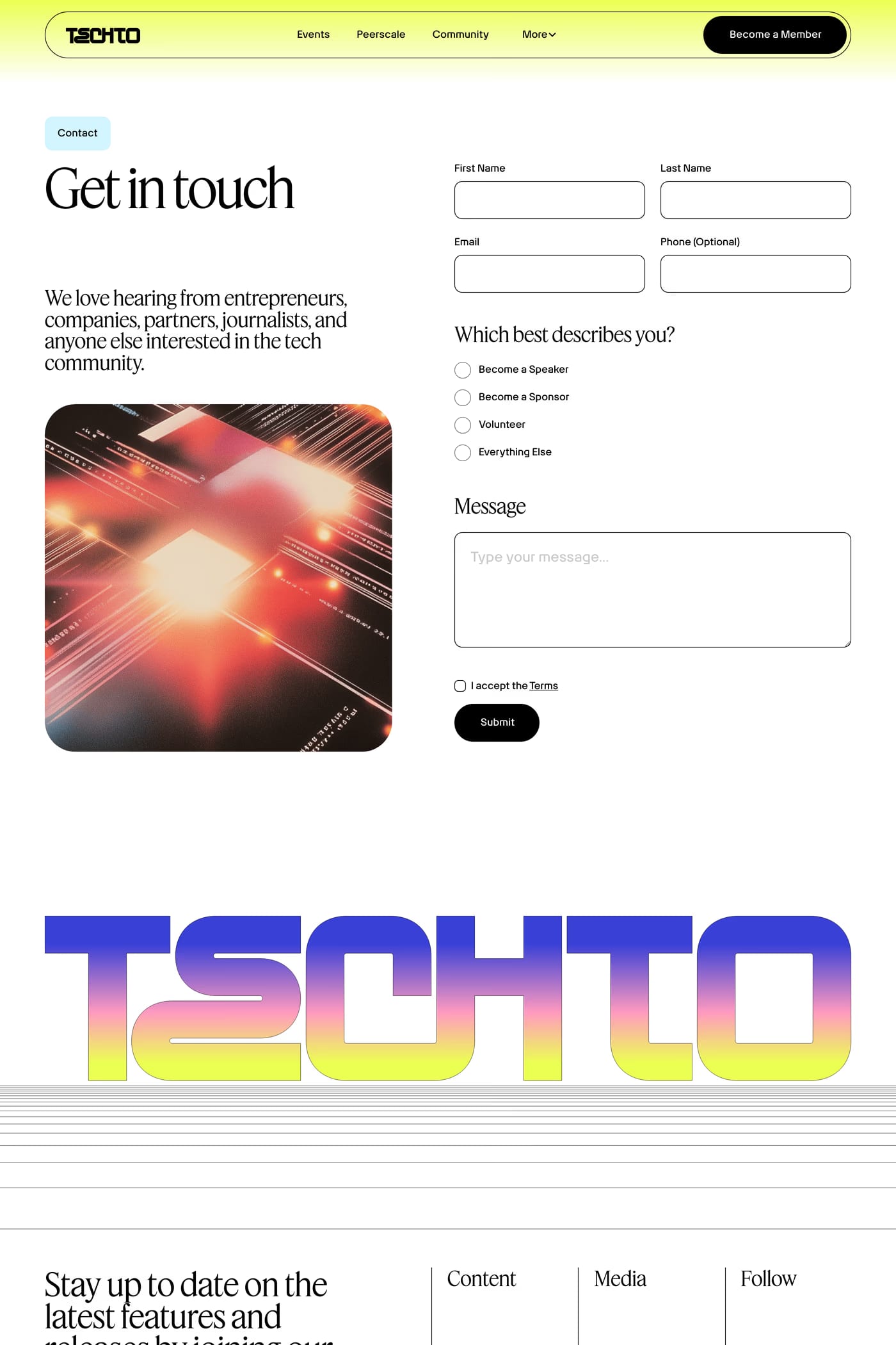 TechTO contact page