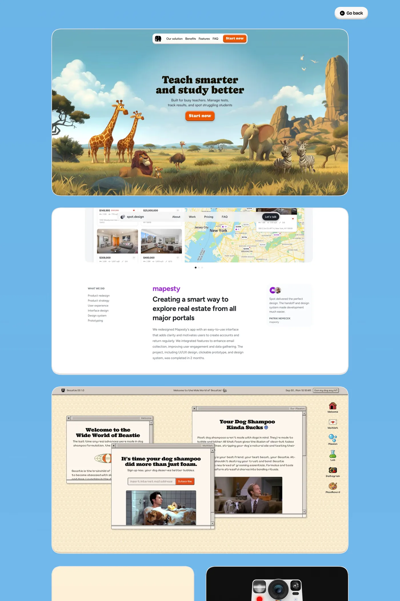 Zenwood Studio — screenshot of the work page