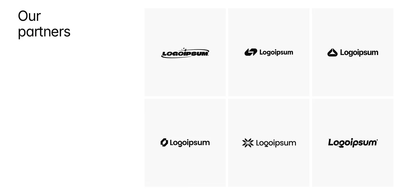 Agena — screenshot of the logos section
