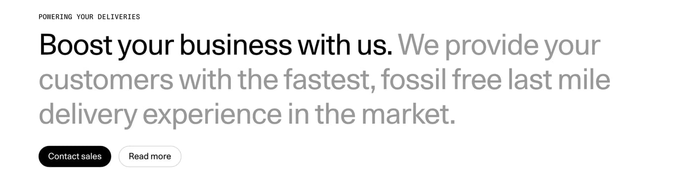 Airmee — screenshot of the faq section
