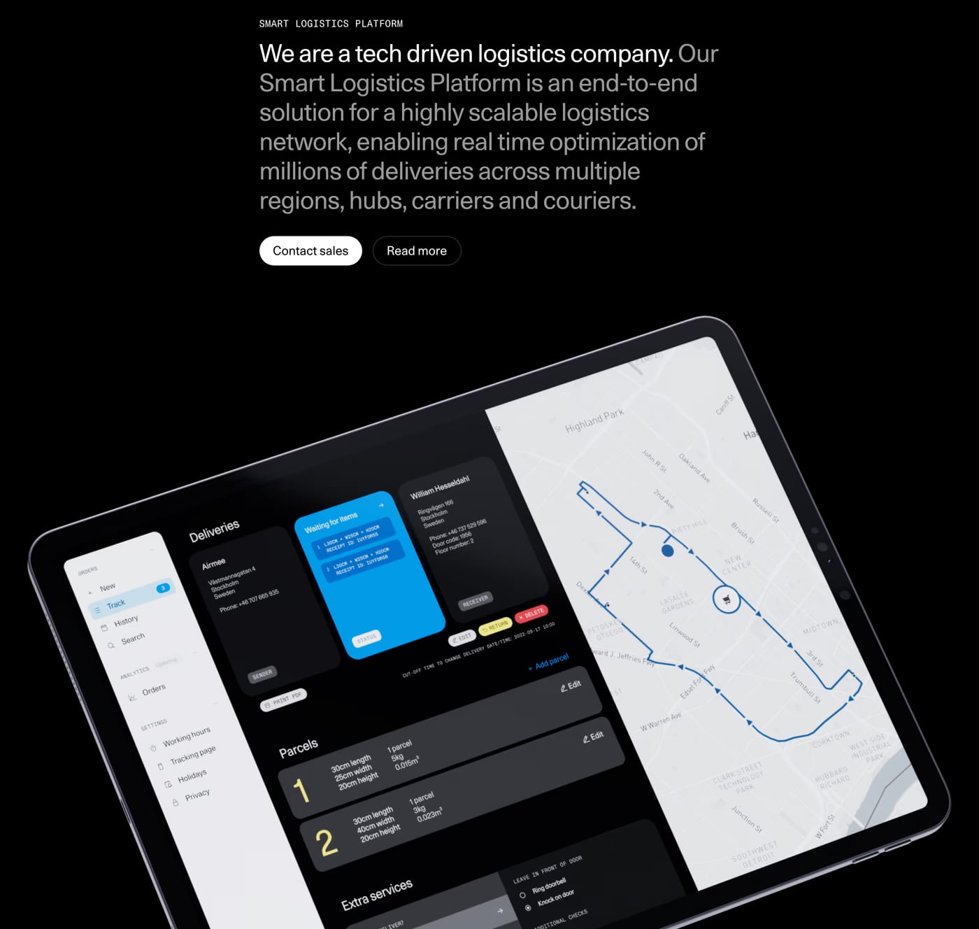 Airmee — screenshot of the faq section