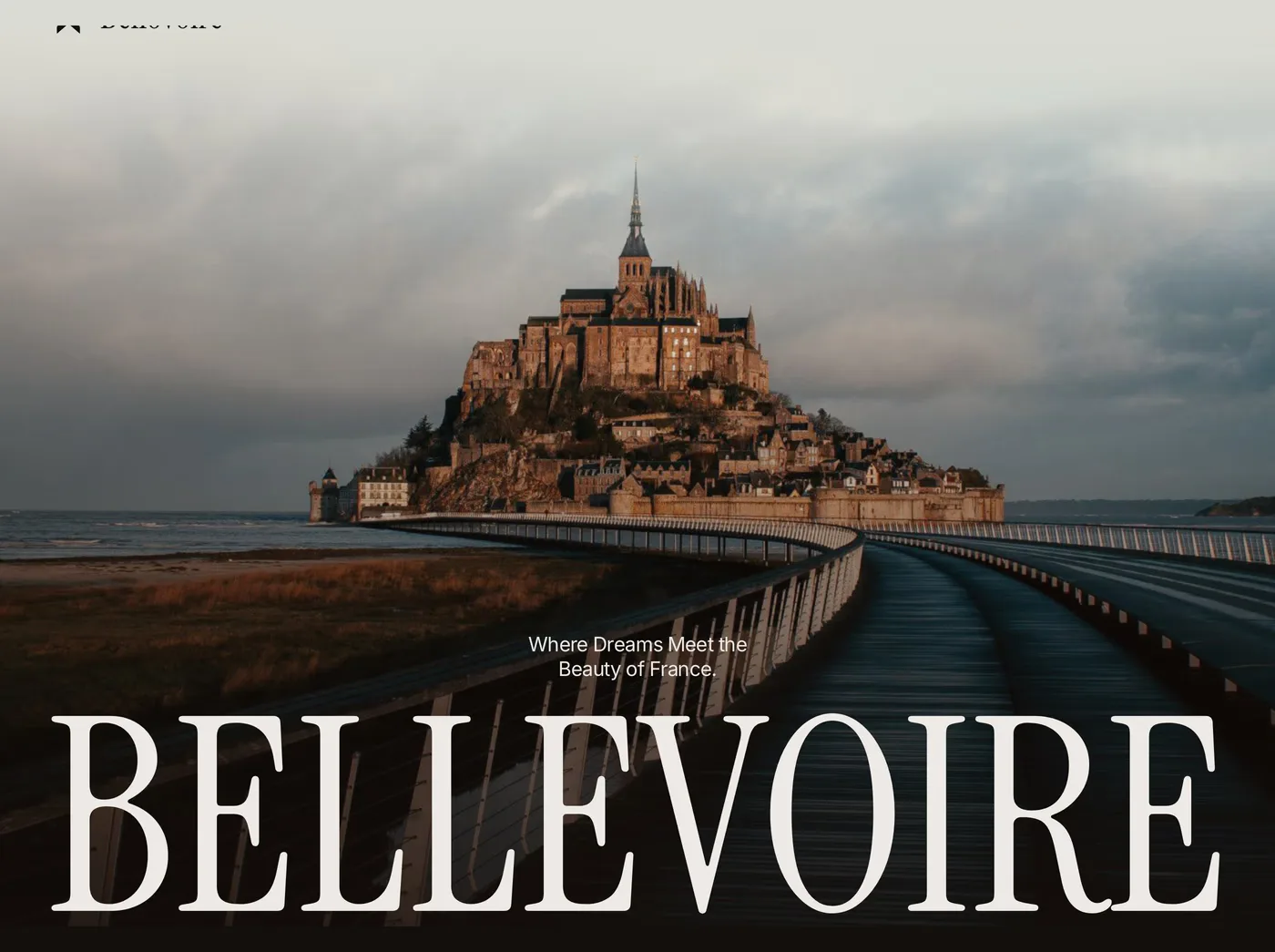Bellevoire — screenshot of the hero section
