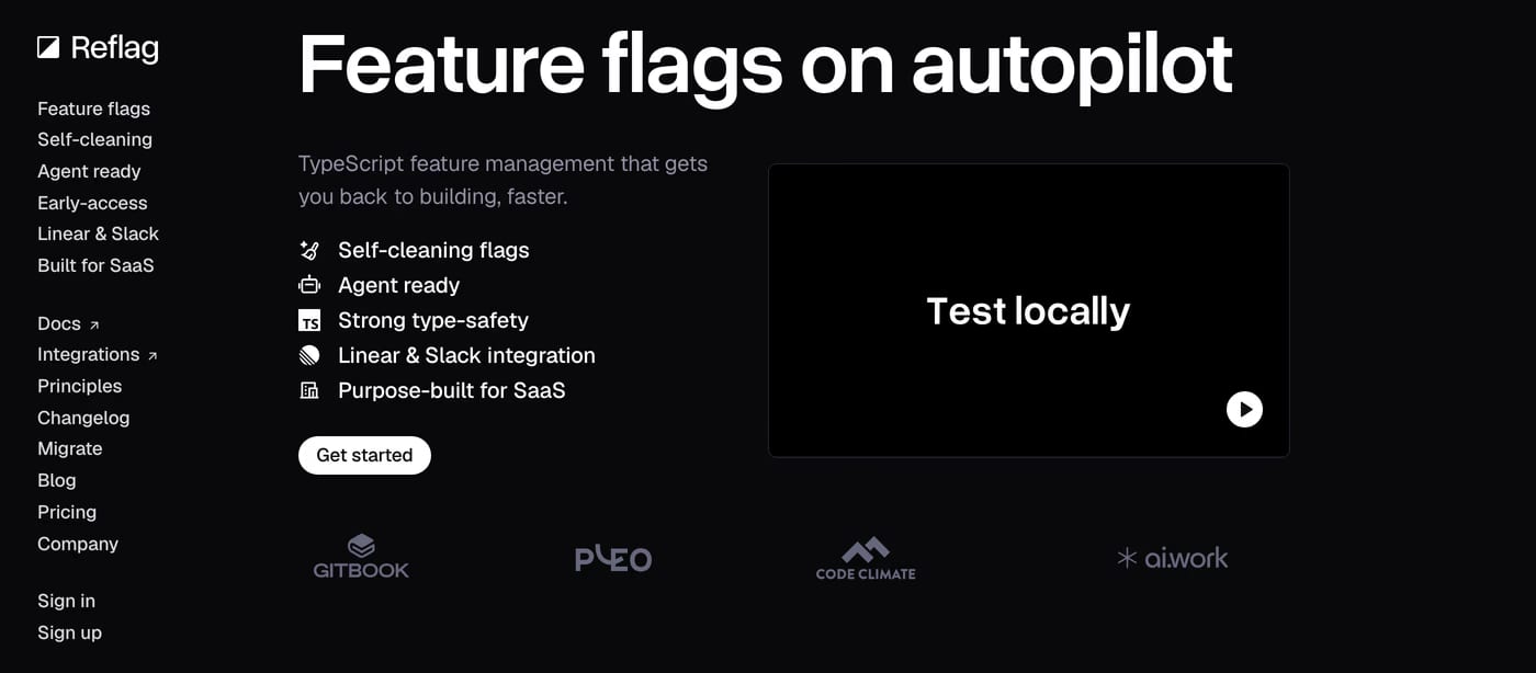 Bucket — screenshot of the hero section