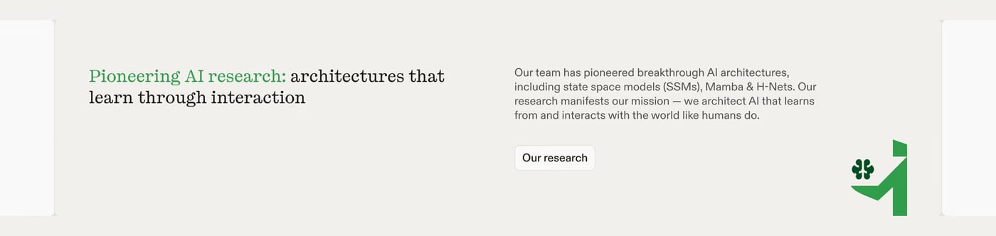 Cartesia Call to action section