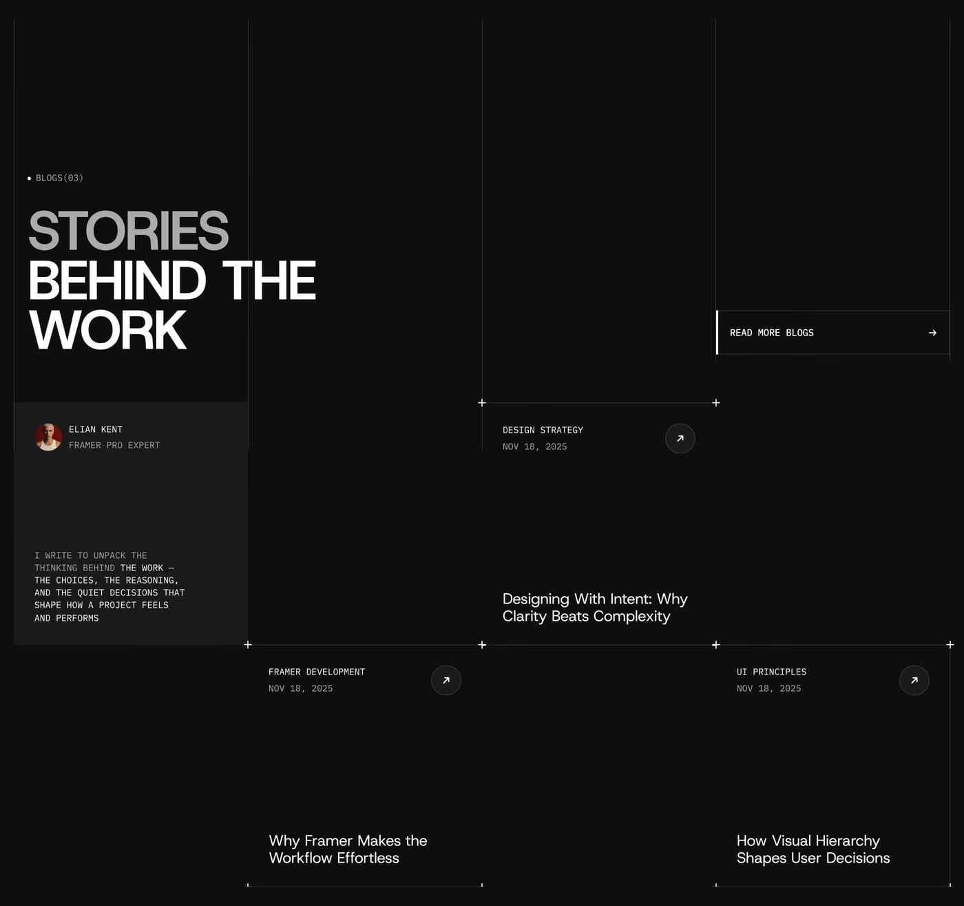 Elian Kent Blog section
